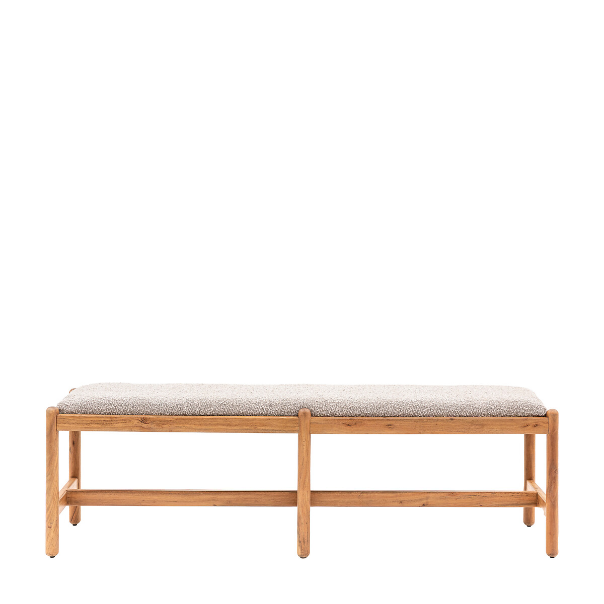 Chico Boucle Upholstered 3 Seater Dining Bench (160 cm) natural, ÉDITÉ