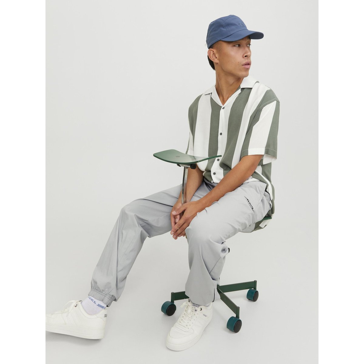 Pantalon De Survêtement grise - high-rise, JACK & JONES