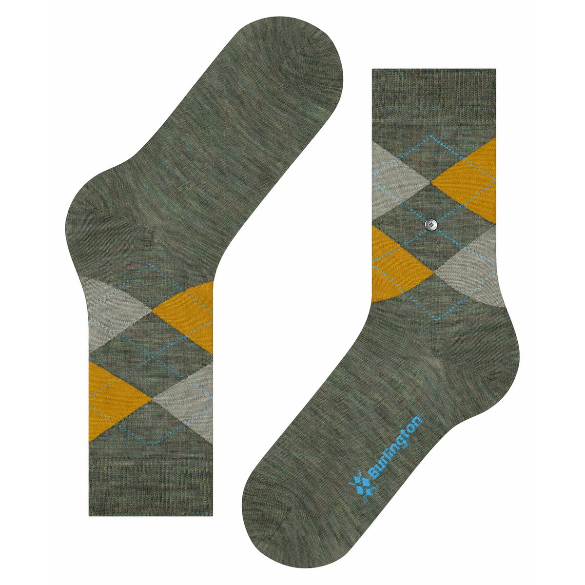 Chaussettes Melange Marylebone Opaque manganese blue (7923), BURLINGTON
