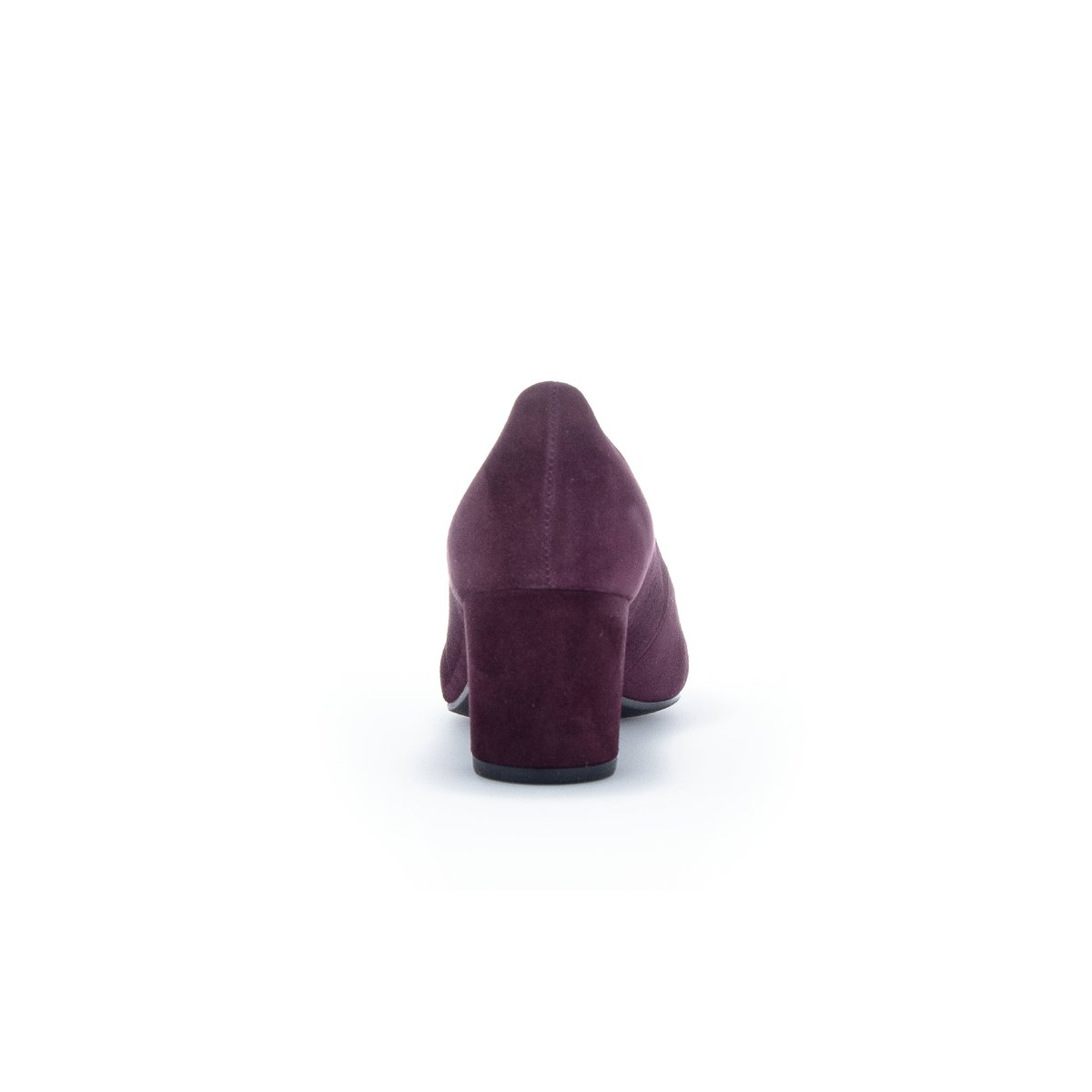 Escarpins en suède à talon bloc recouvert bordeaux, GABOR