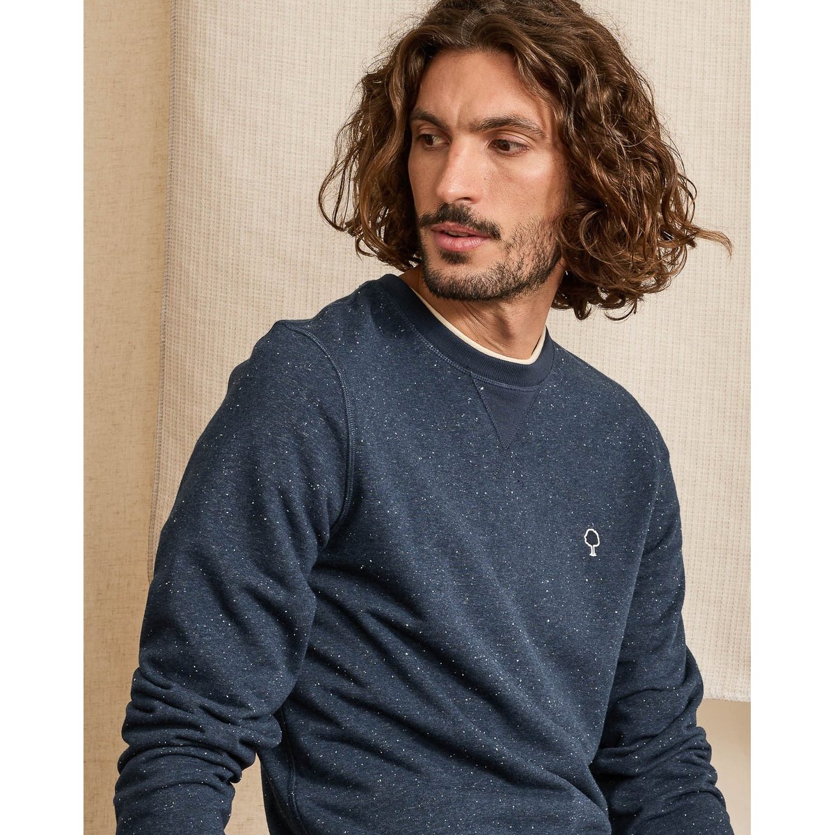 Sweat coton DONON bleu marine, FAGUO