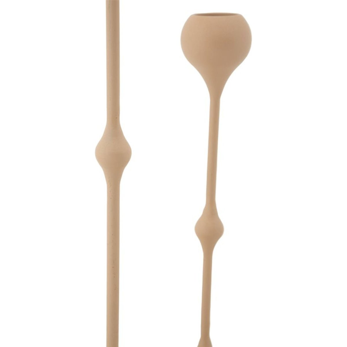 Bougeoirs en fer sculpturaux lot de 2 GLAM rose et doré, RECOLLECTION