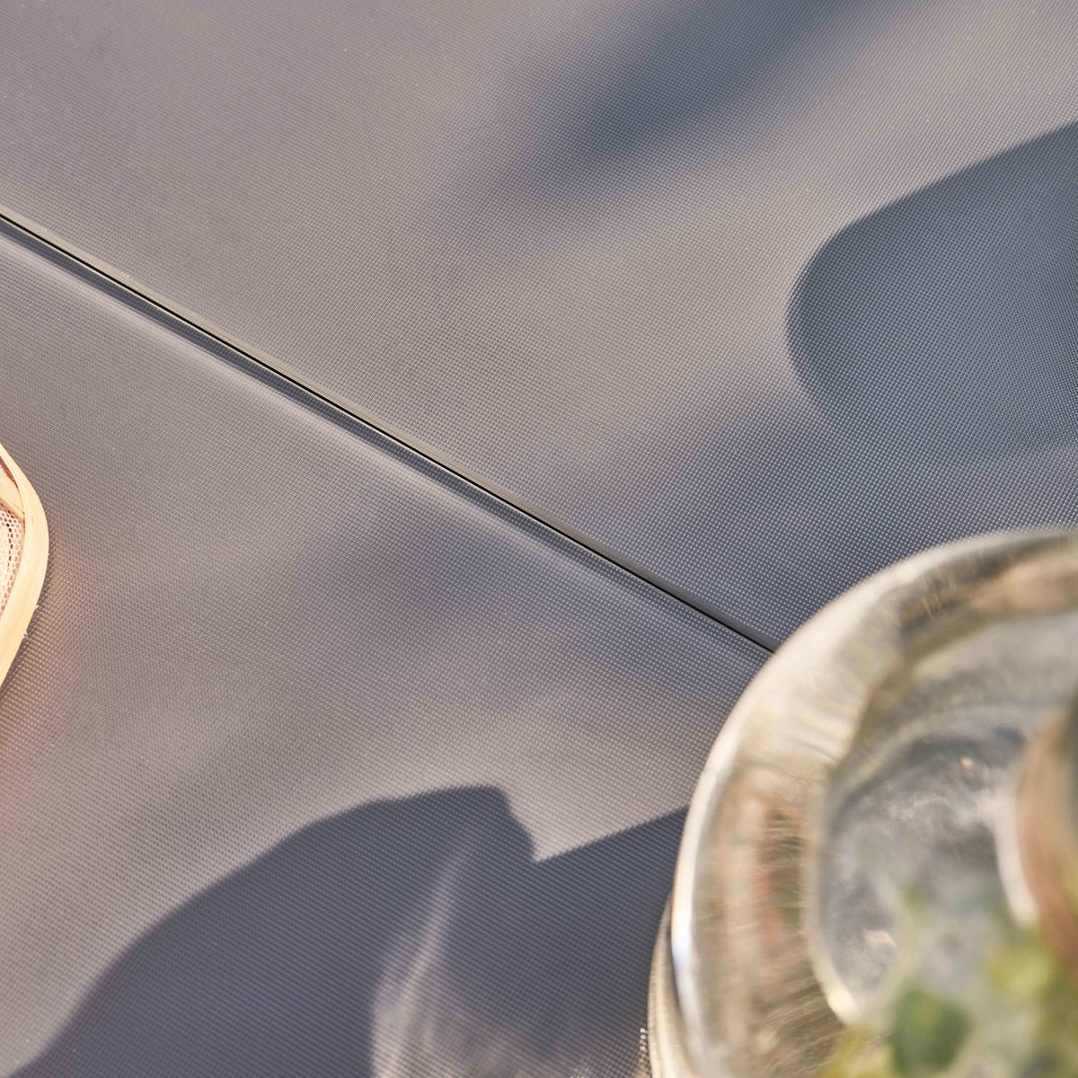 Table de jardin extensible en aluminium 10 places, ALBI gris, OVIALA