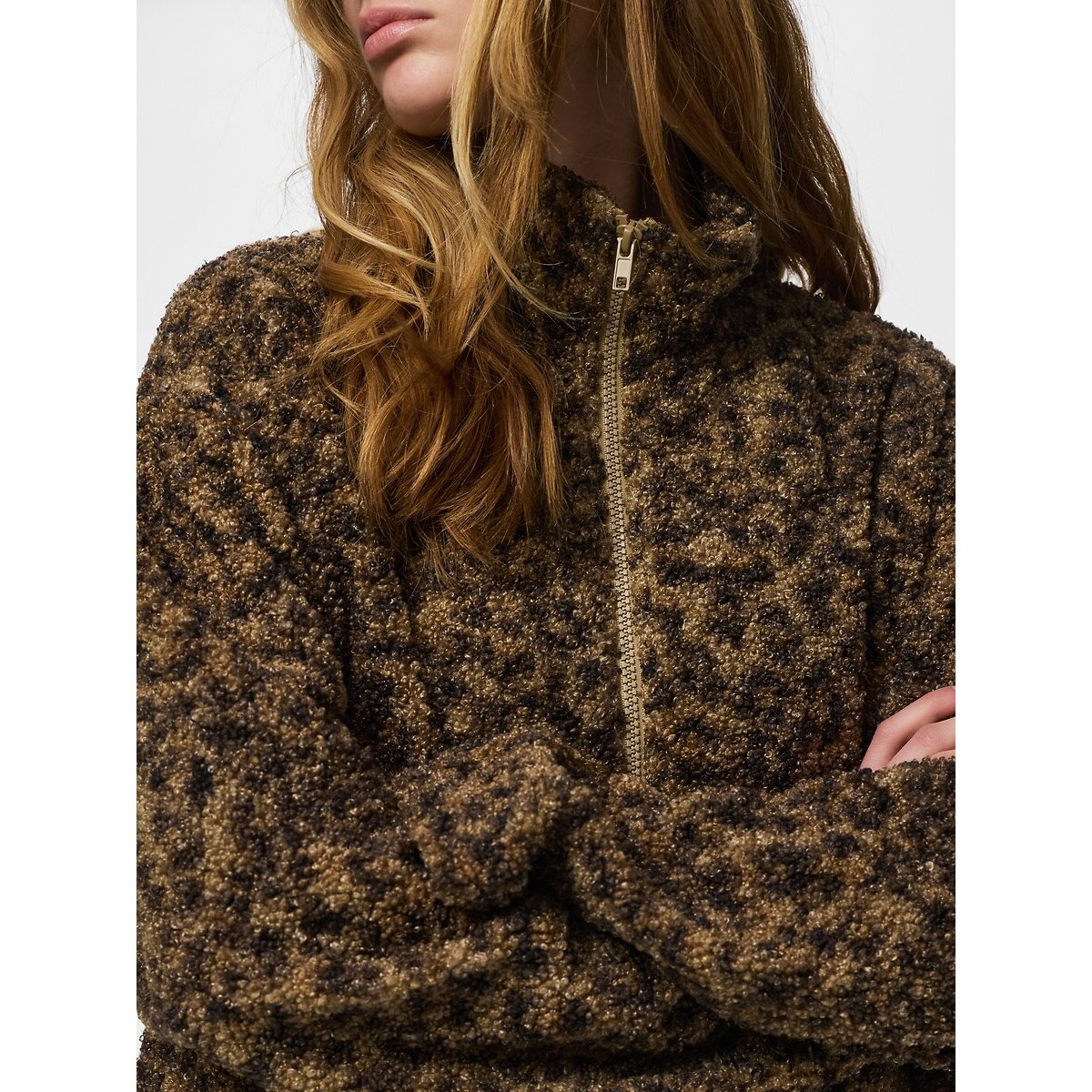 Veste polaire imprimé léopard imprimé léopard, PIECES