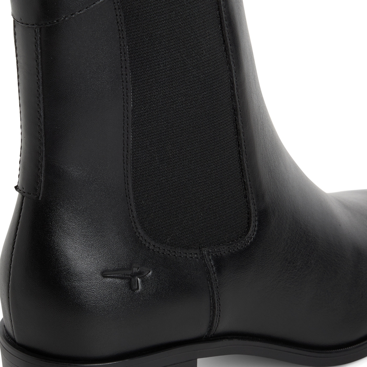 Bottine Chelsea en cuir noir, TAMARIS