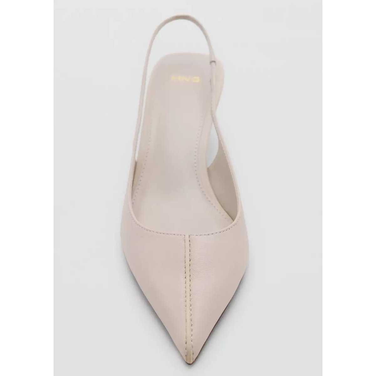Chaussures cuir pointues écru, MANGO