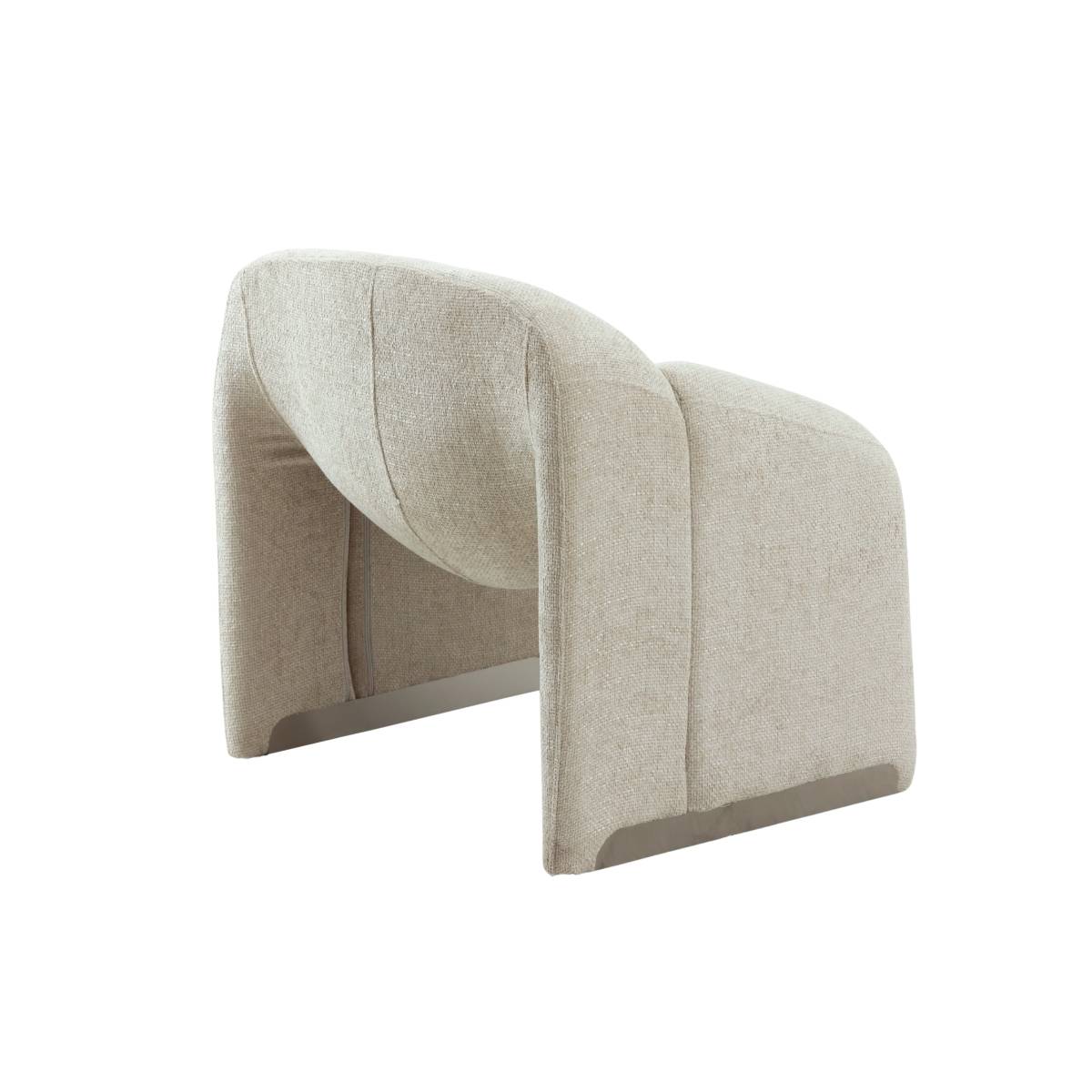 Fauteuil en tissu THÉA blanc, MADE IN MEUBLES