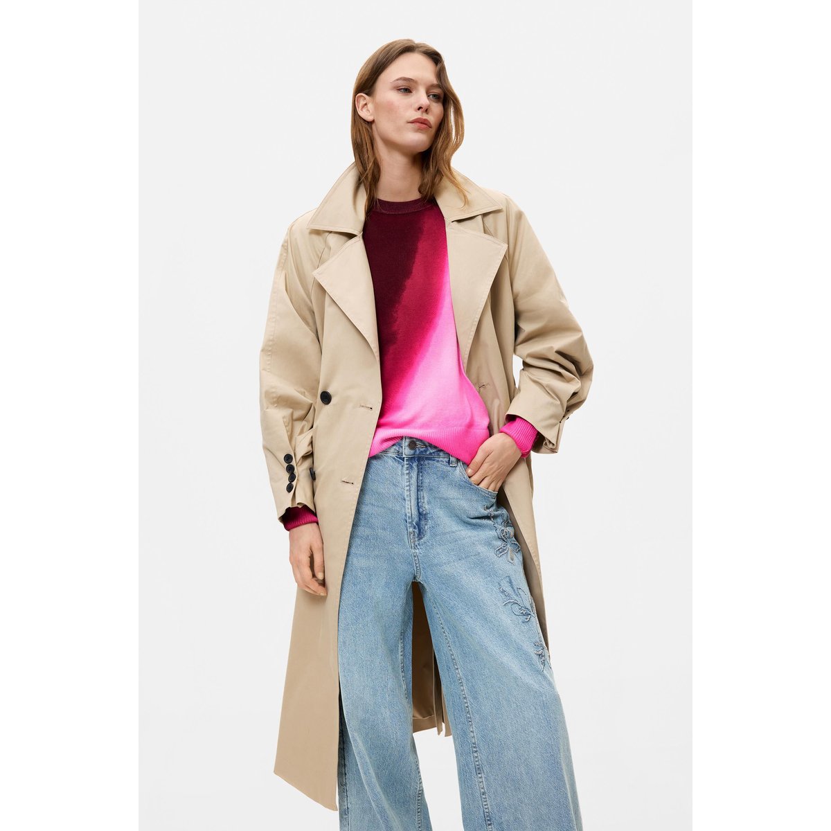 Trench coat amovible marron, DESIGUAL