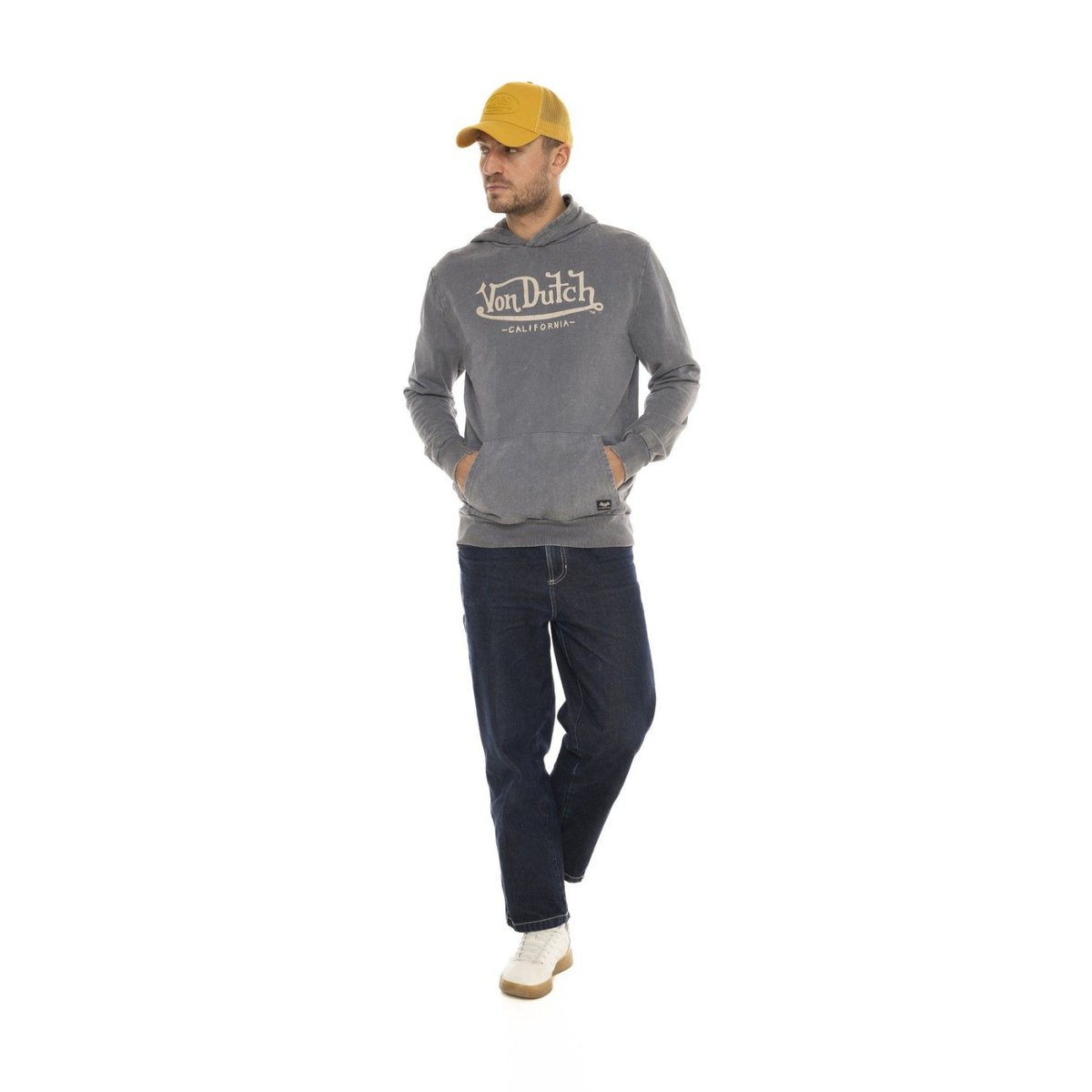 Sweat à capuche YOUTH gris anthracite, VON DUTCH