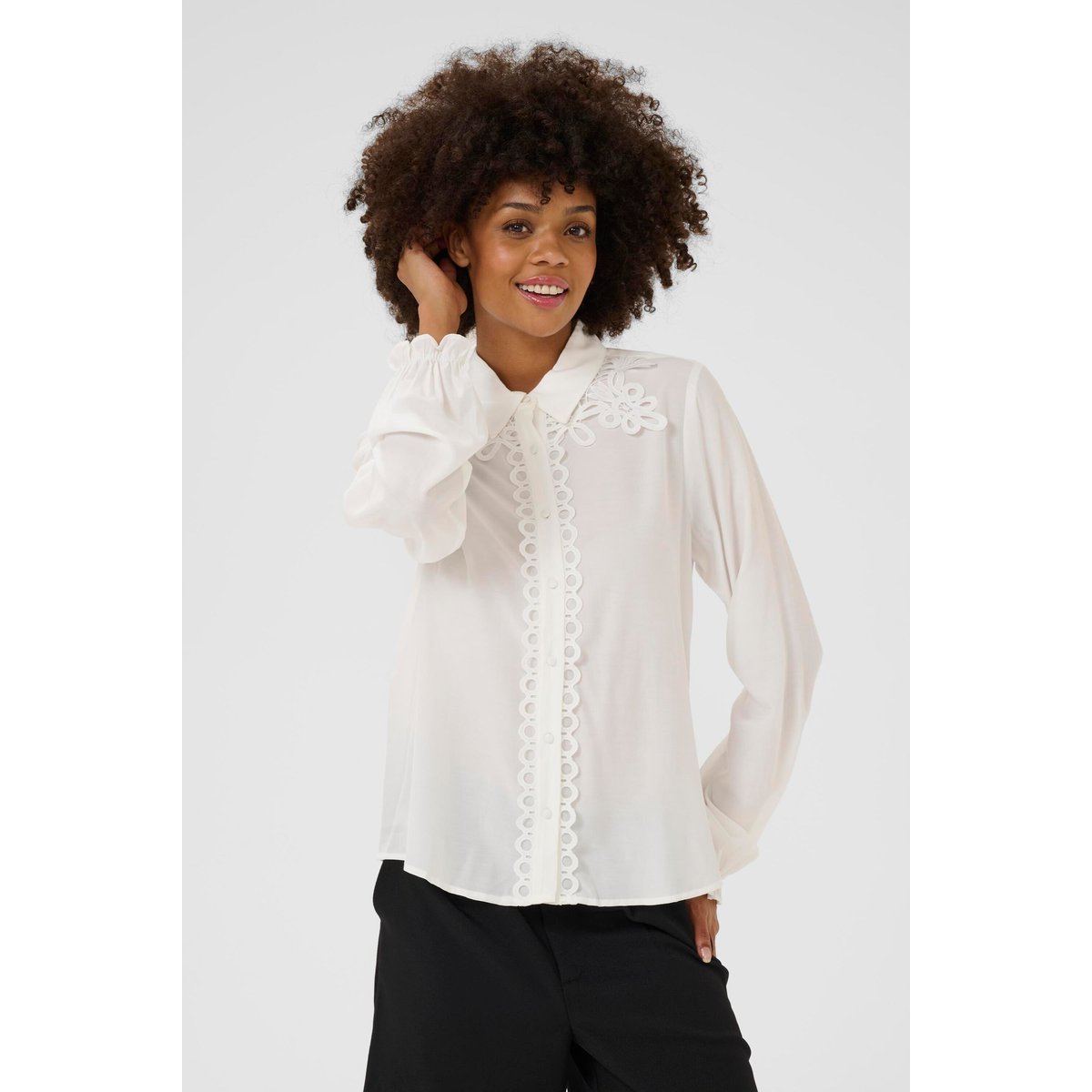 Chemise à manches longues blanc spring gardenia, CULTURE