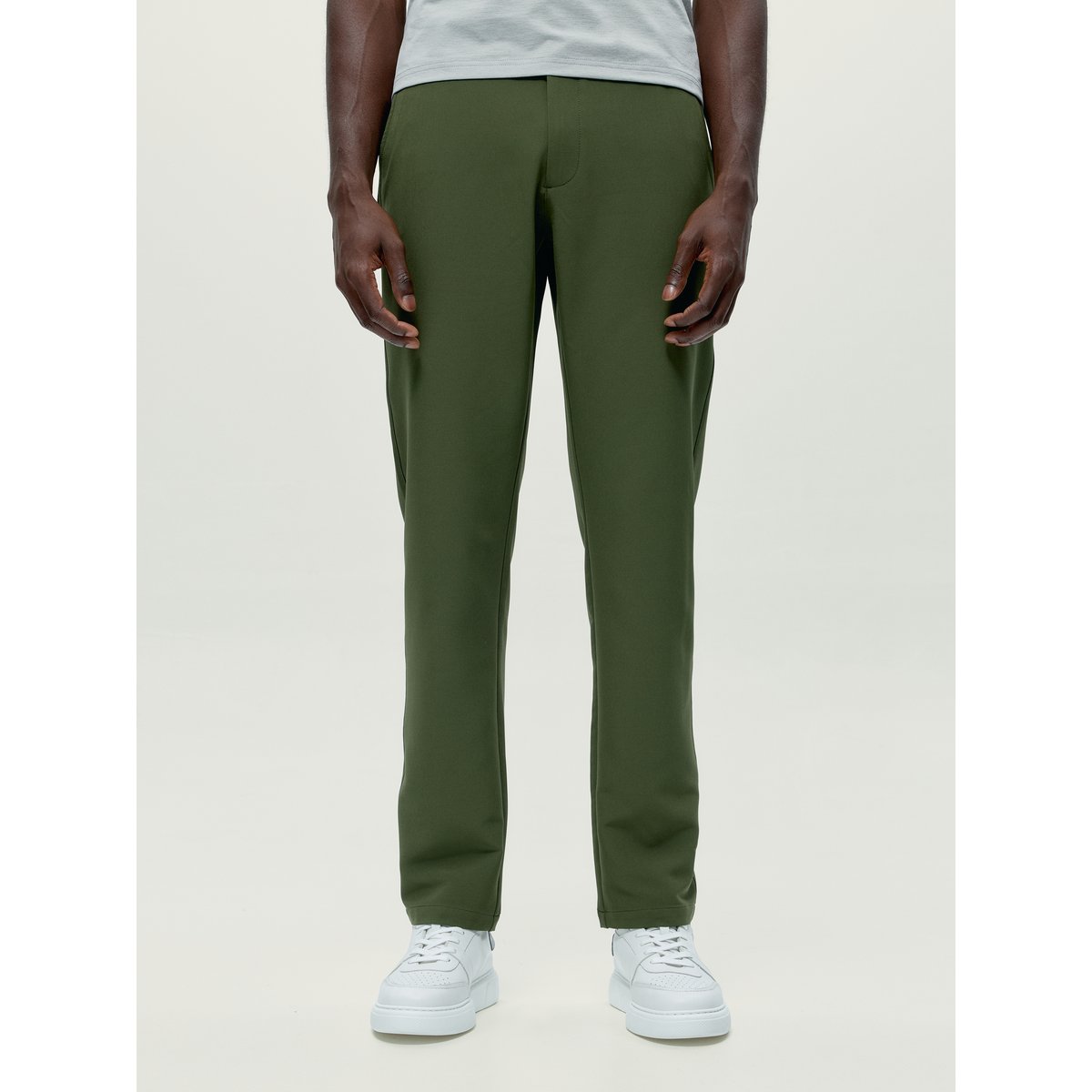 Pantalon de sport homme Ebro séchage rapide toucher doux vert kaki feuille, BORN