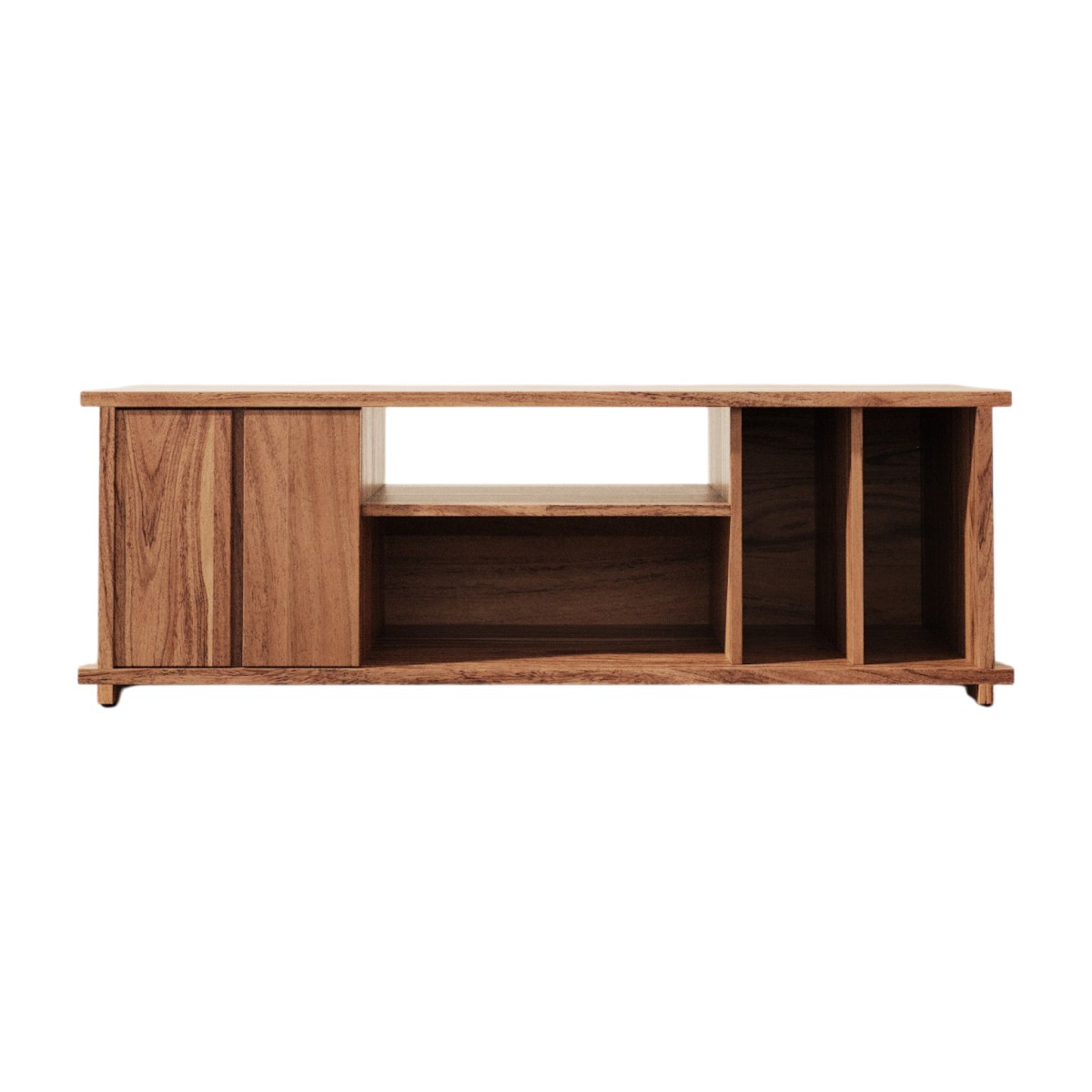 Meuble Hi-FI, TV en Acacia massif, JULES marron, TIKAMOON
