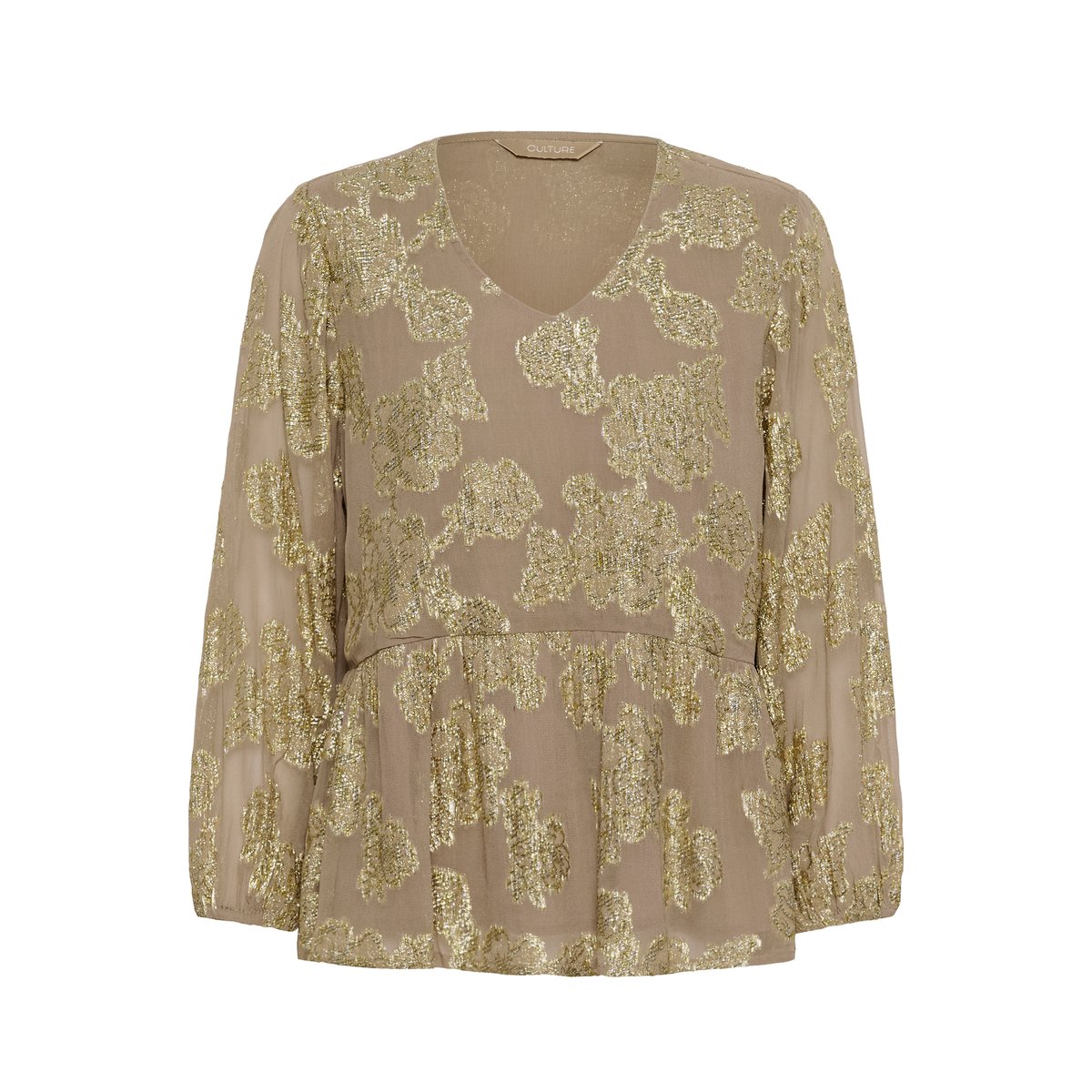 Chemise à manches longues beige dune, CULTURE