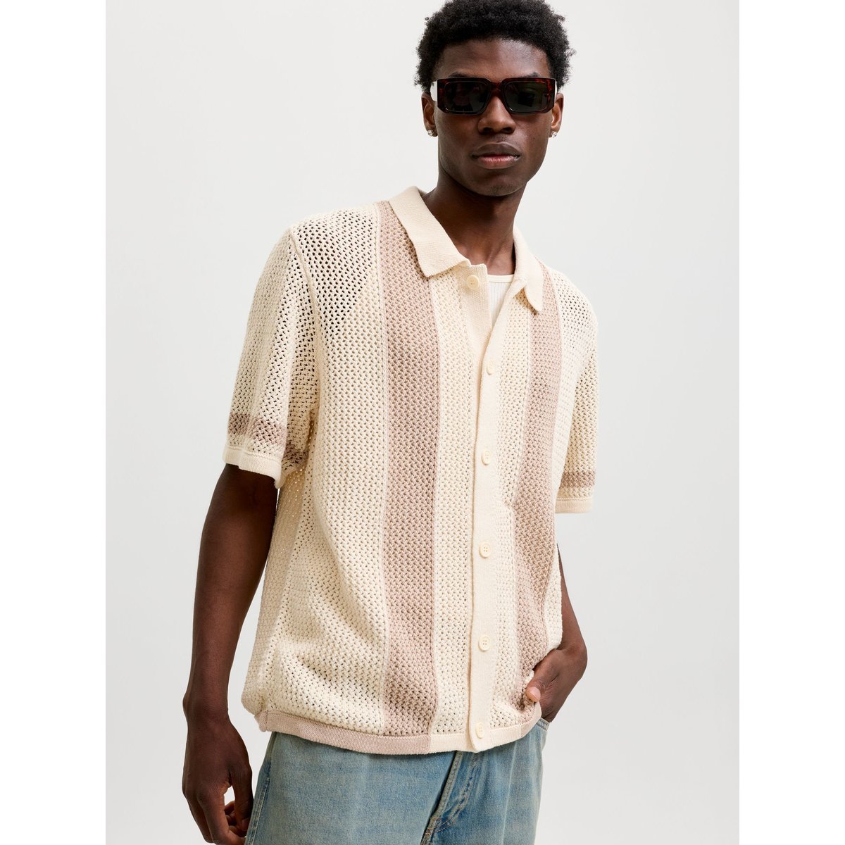 Chemise En Maille blanche - sea salt, JACK & JONES