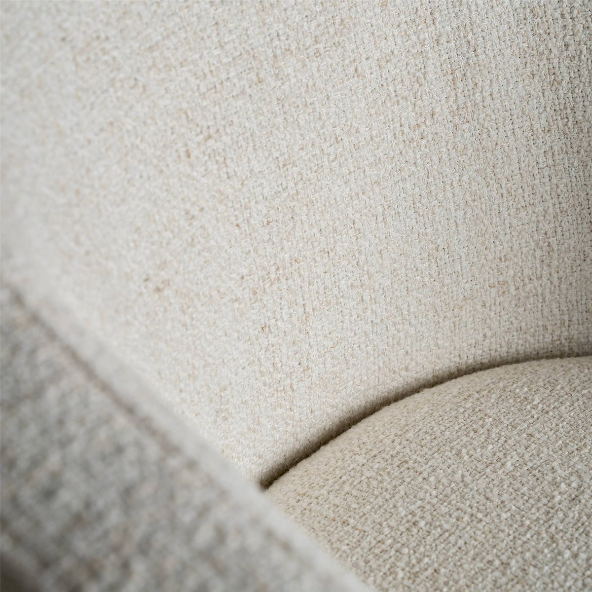 Fauteuil art déco blanc cassé finition naturelle, RECOLLECTION