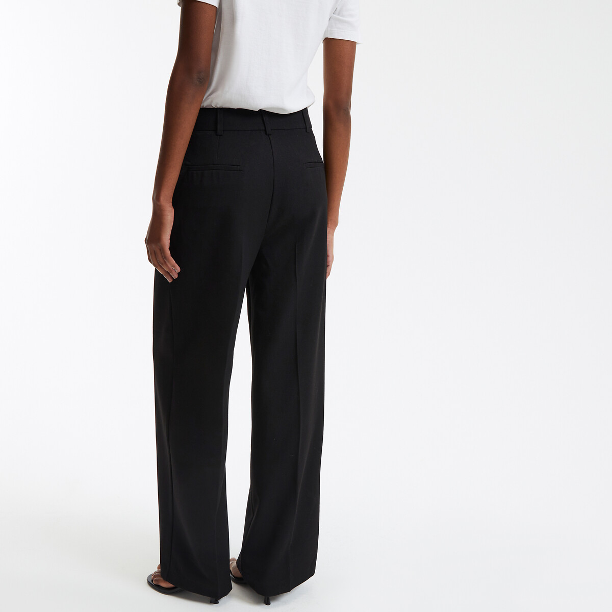 Wide Leg Trousers with Pleats black, LA REDOUTE COLLECTIONS