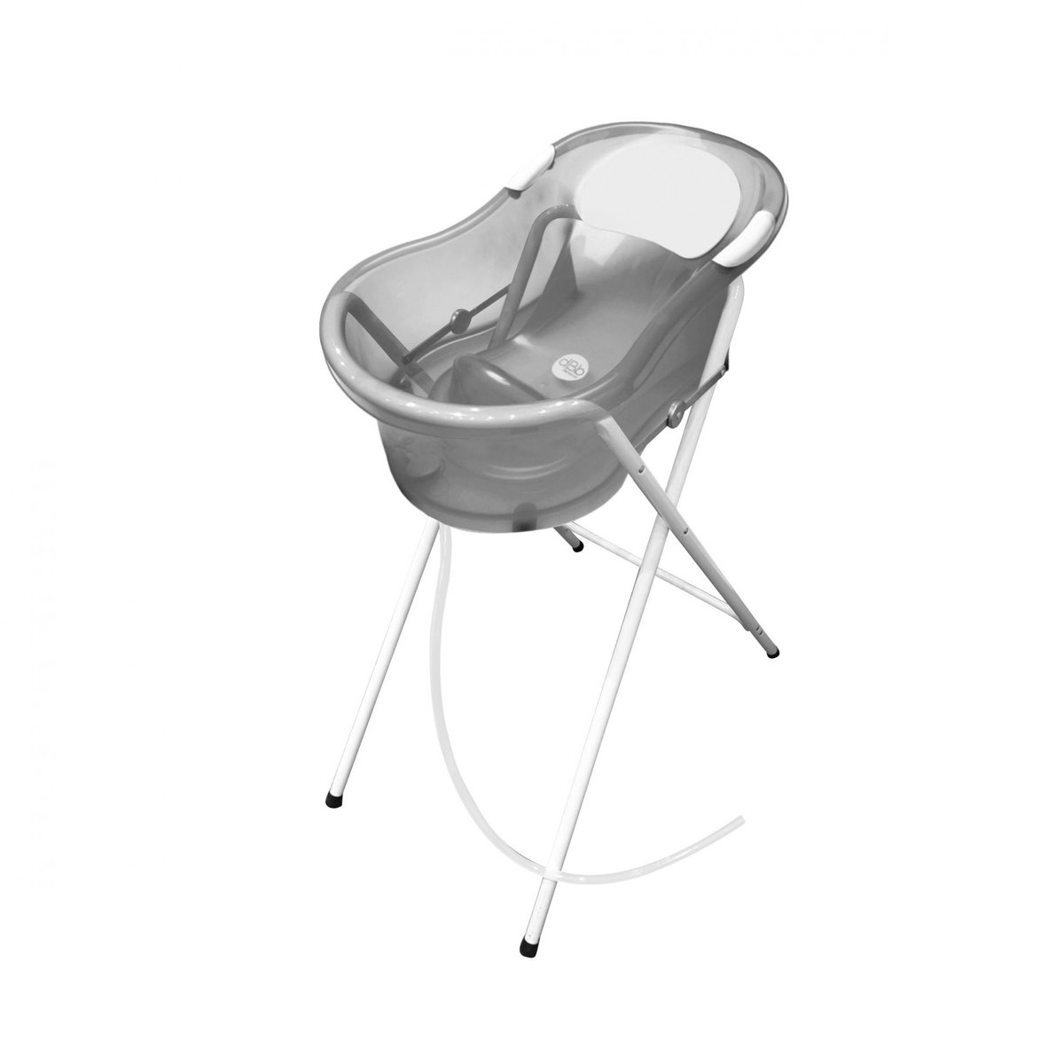 Baignoire 0-6 mois  grise translucide avec transat intégré + support à pied gris, DBB REMOND