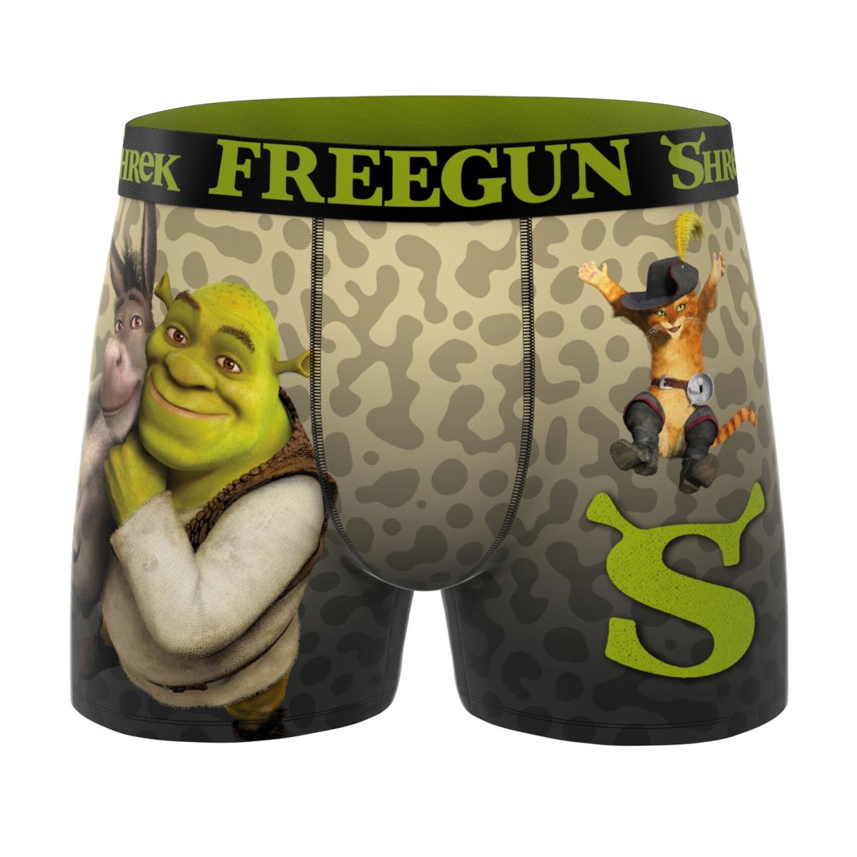 Lot De 3 Boxers Shrek vert/bleu/noir, FREEGUN