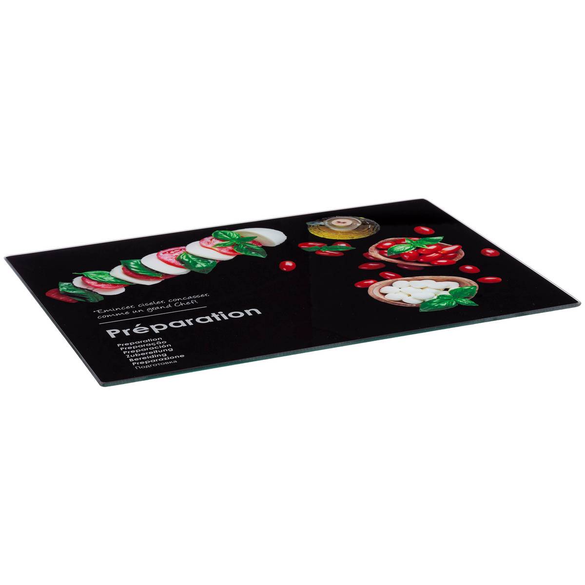 Planche à découper en verre effet marbre noir BLACK EDITION noir, 5FIVE SIMPLY SMART