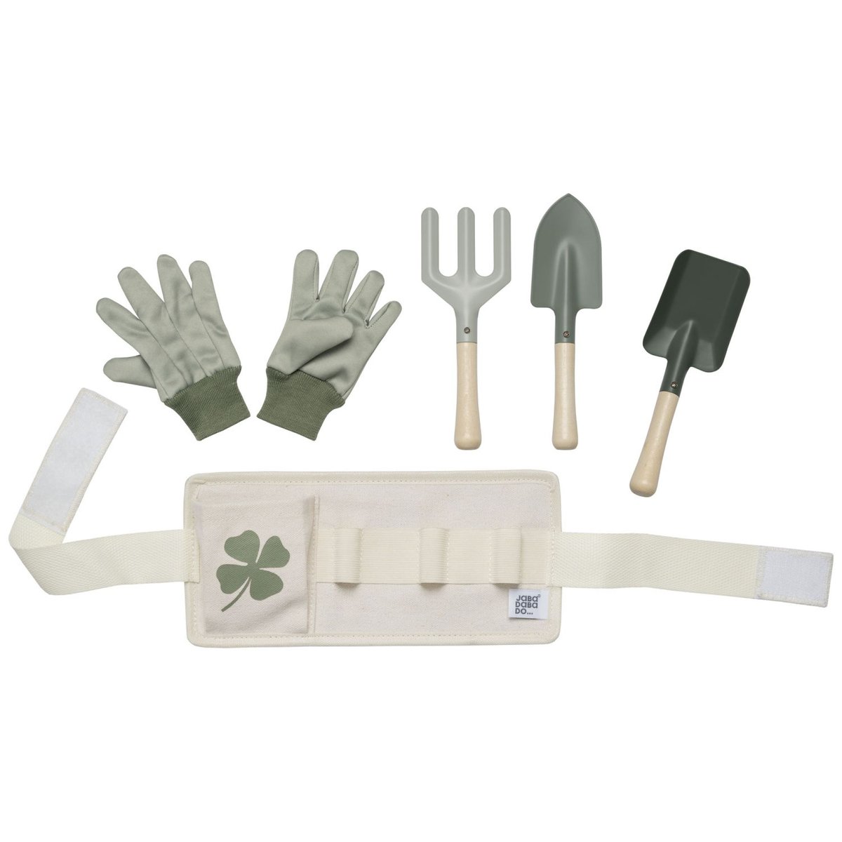 Ceinture de jardinage enfant 5 pièces vert, bois, JABADABADO