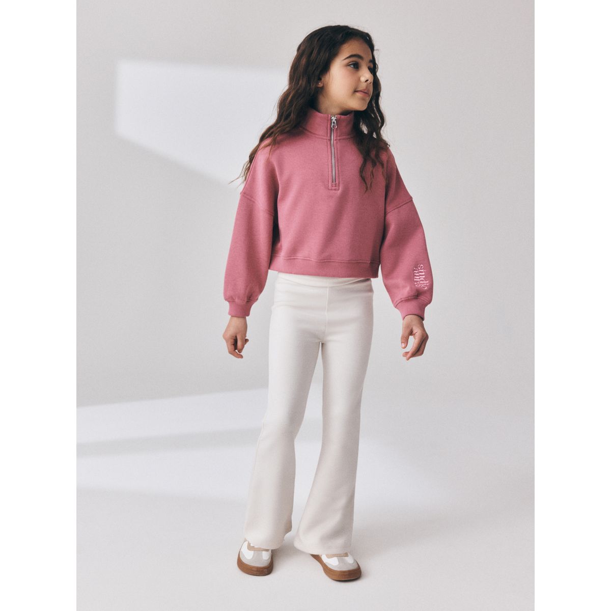 Legging évasé ultra-doux à rabat crème, NEXT