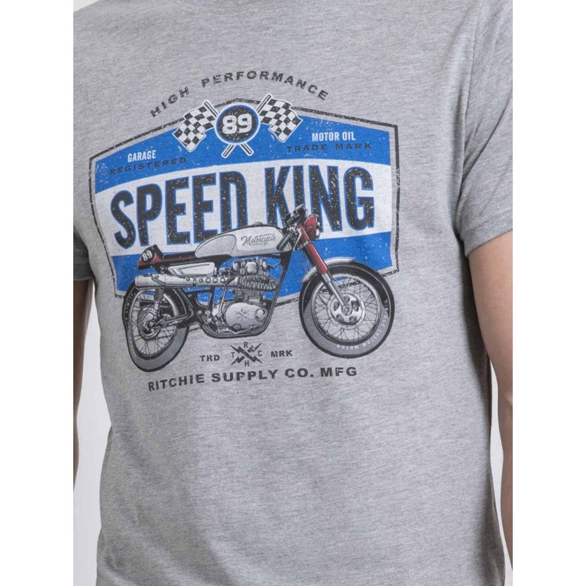 T-shirt Col Rond Pur Coton Neloric gris, RITCHIE