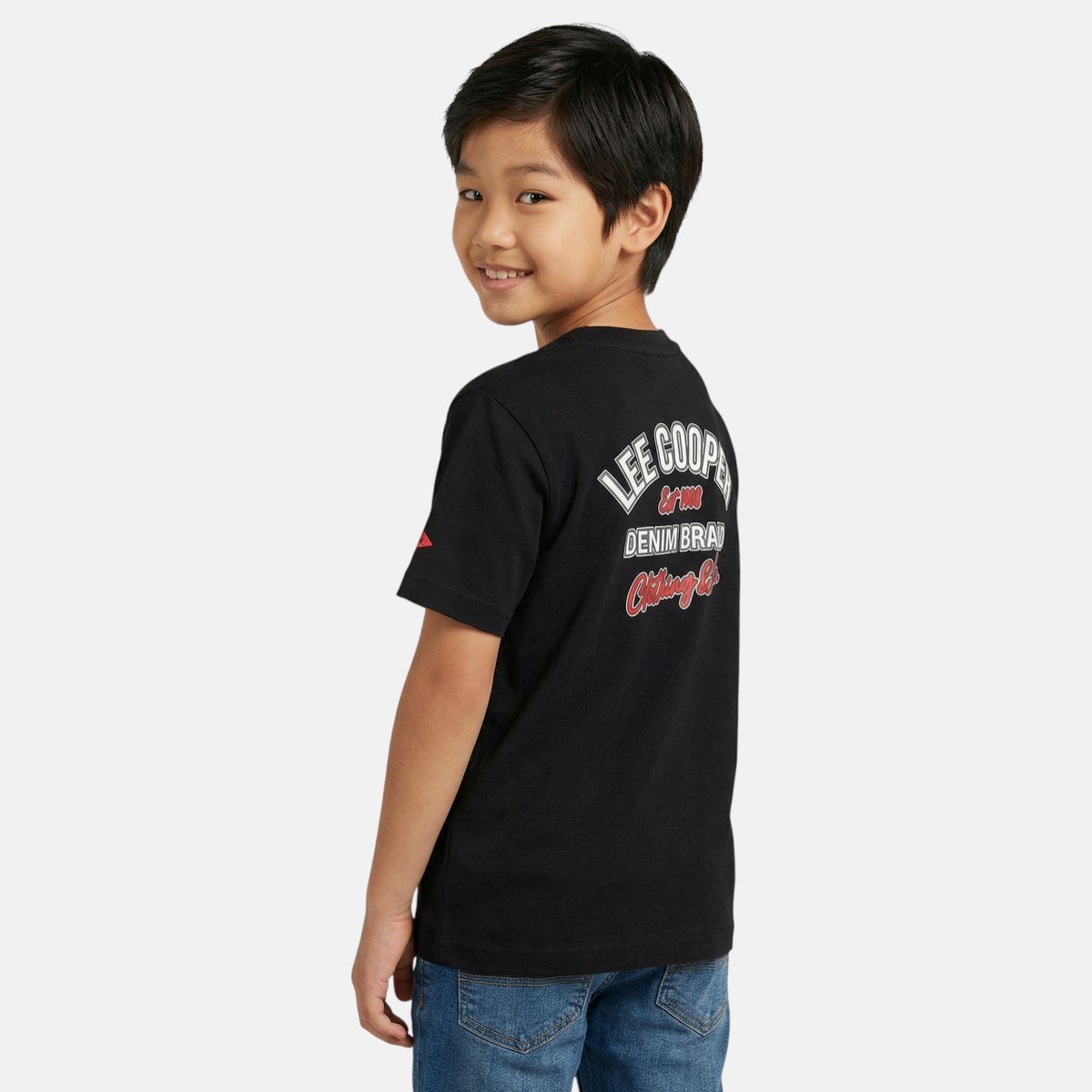 T-shirt manches courtes, col rond EVERYDAY noir, LEE COOPER