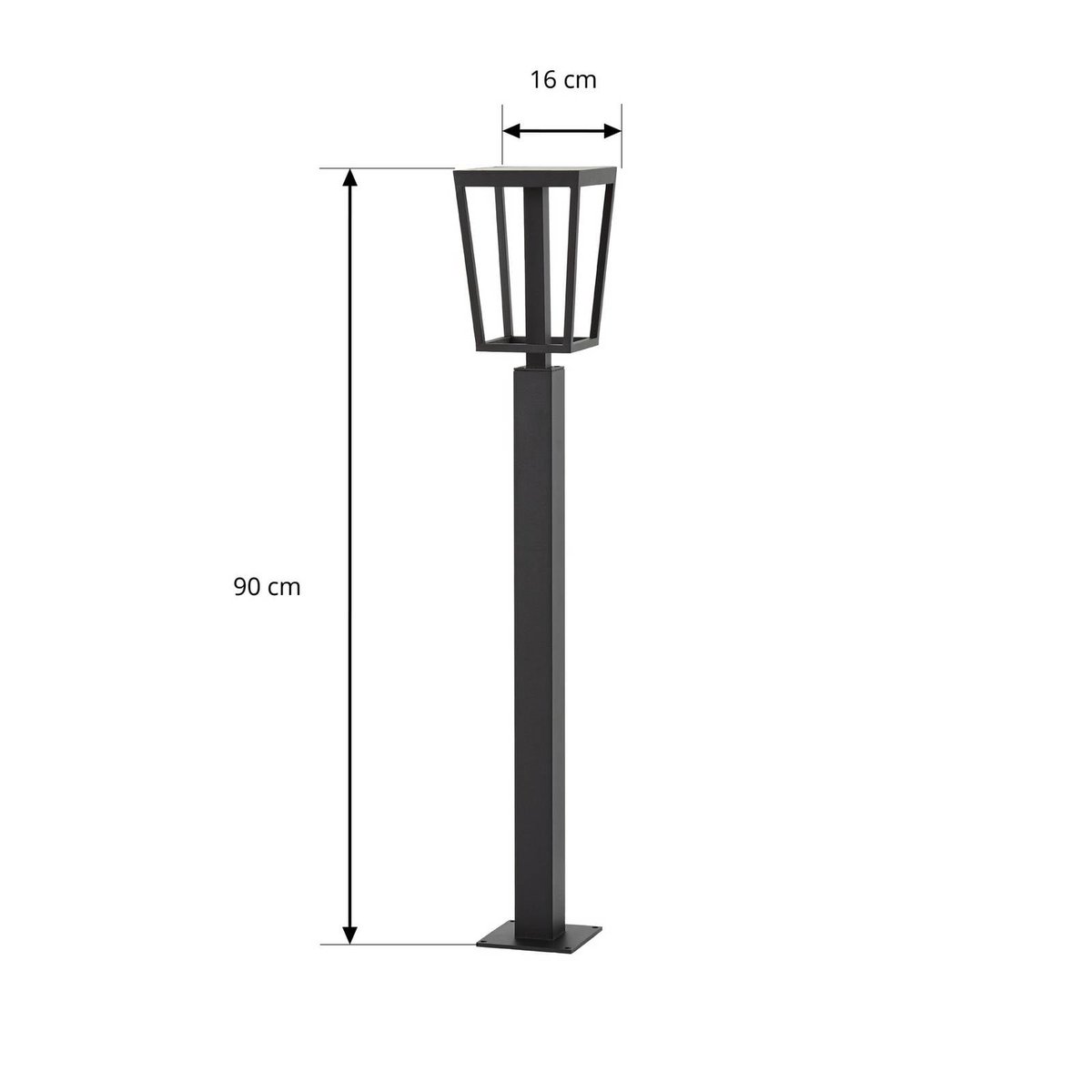 Luminaire extérieur en métal moderneLED noir, blanc, LUCANDE