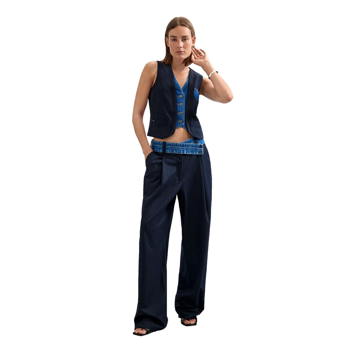 Pantalon long Woven bleu, DESIGUAL