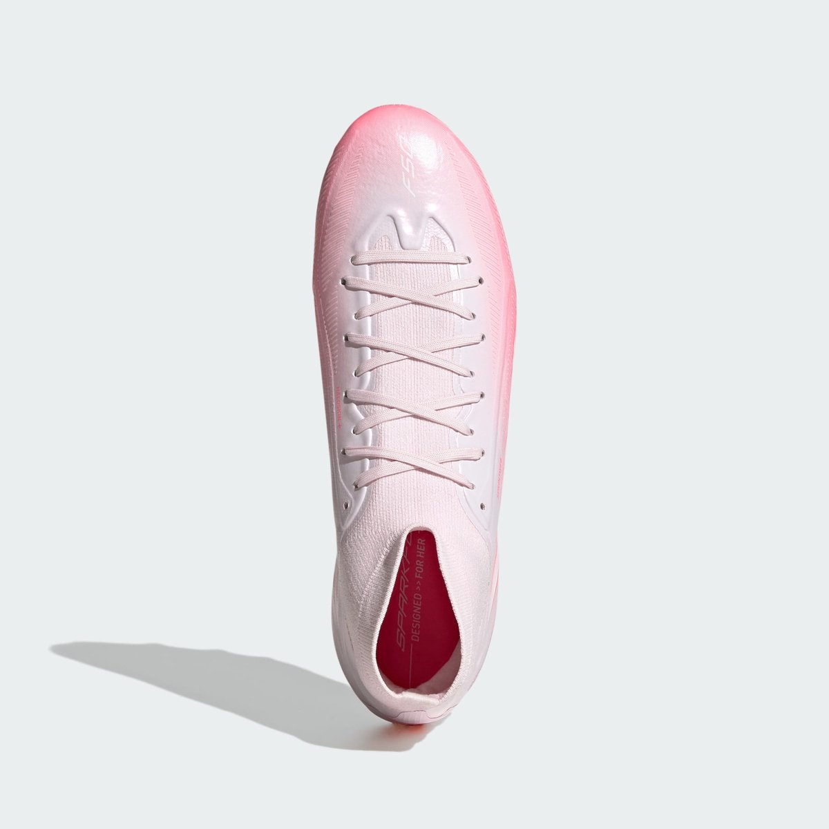 Chaussure De Football Mi-Montante F50 Sparkfusion Pro Terrain Souple/Terrain Synthétique Femmes solar turbo / cloud white / distilled pink, adidas Performance