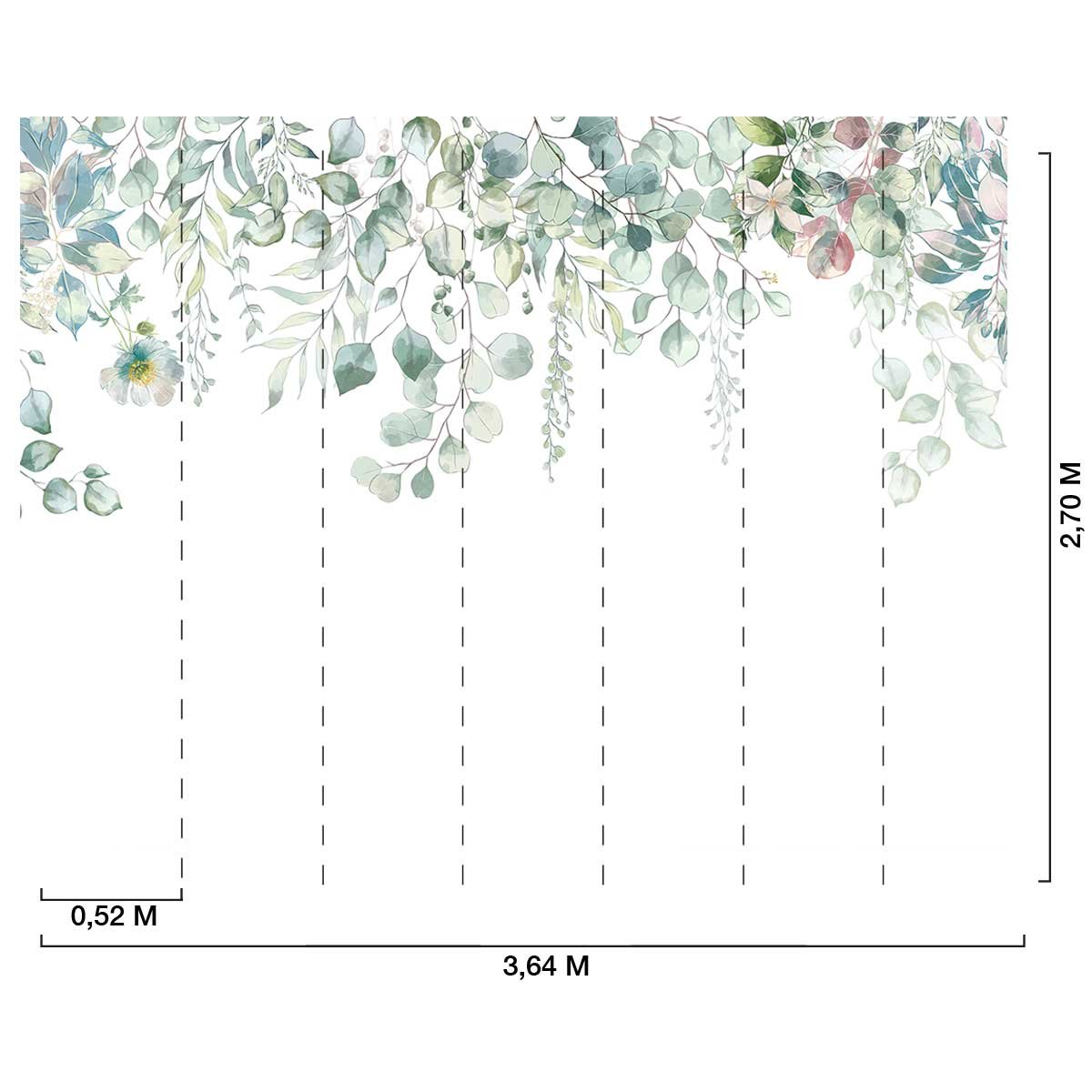 Papier peint jardin bohème intissé, HEXOA