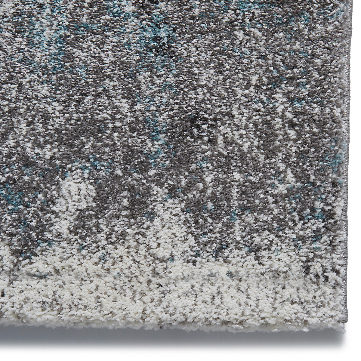 Ombre Distressed Short Pile Rug ivory/blue, SO'HOME