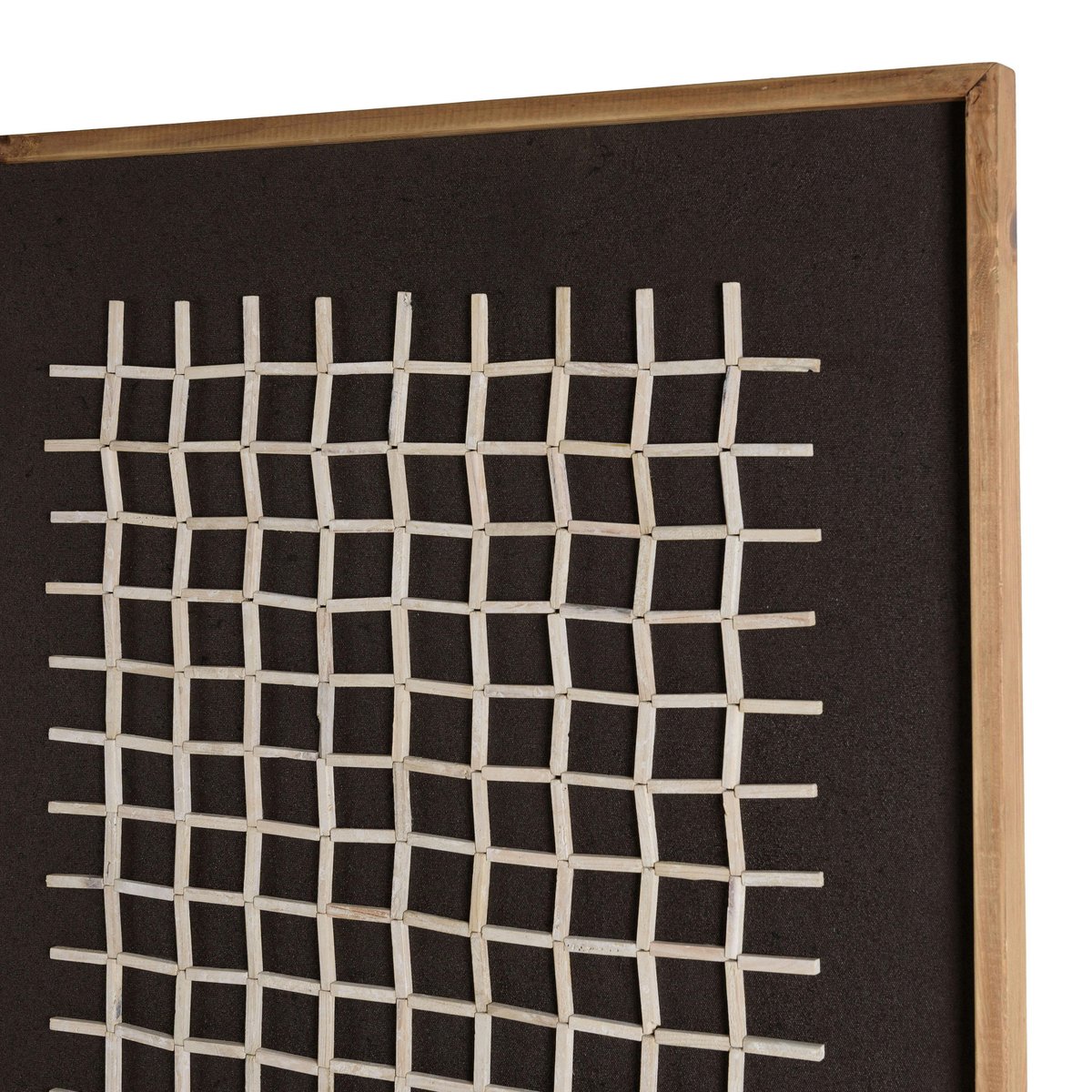 Décoration murale grille blanche sur fond noir DENVER noir, PIER IMPORT