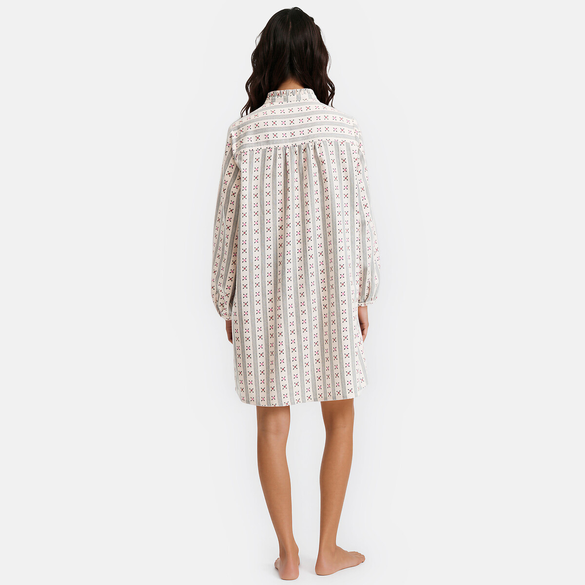 Chemise de nuit en flanelle, imprimé fleurs imprimé floral, LA REDOUTE COLLECTIONS