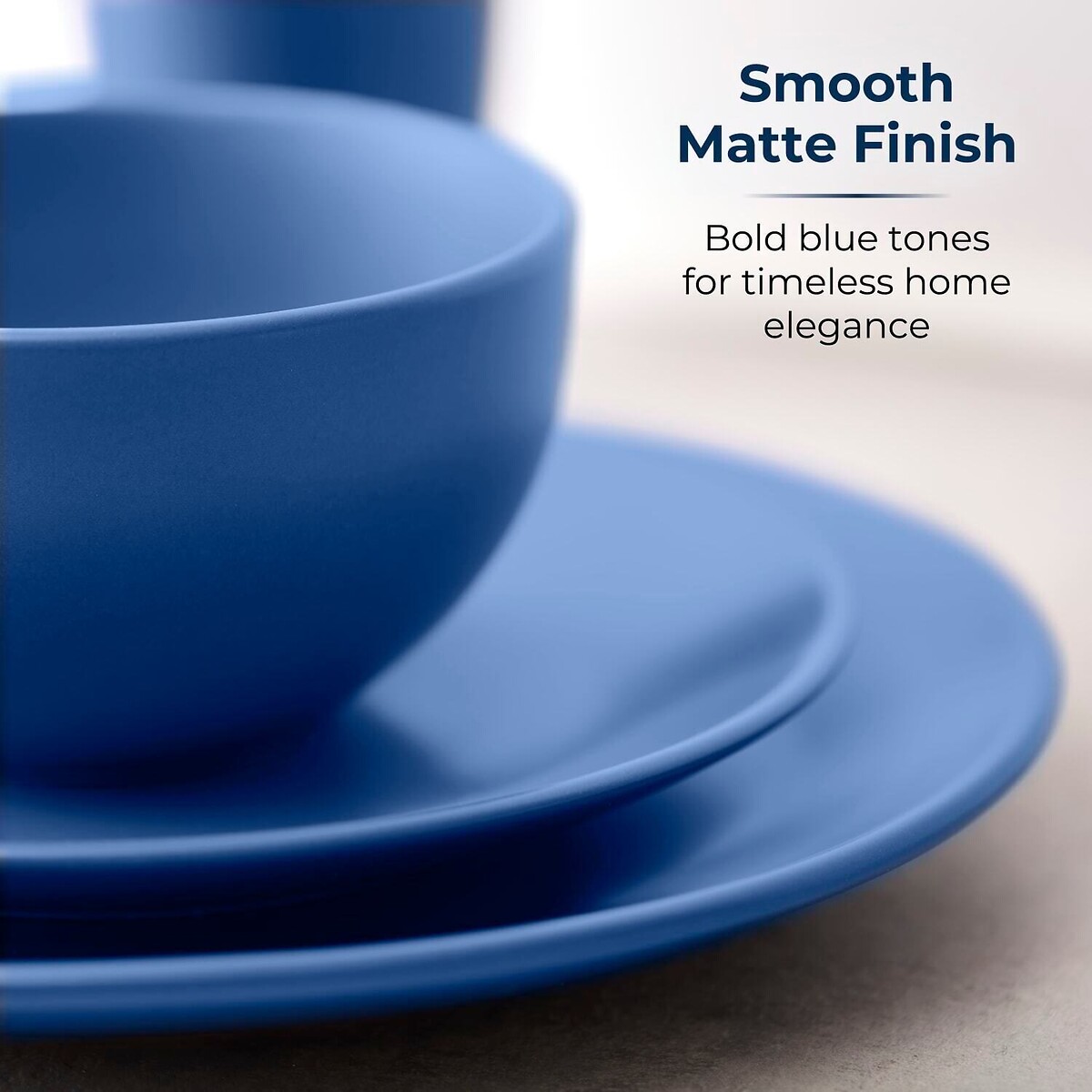 16-Piece Stoneware Dinner Set blue, TOWER