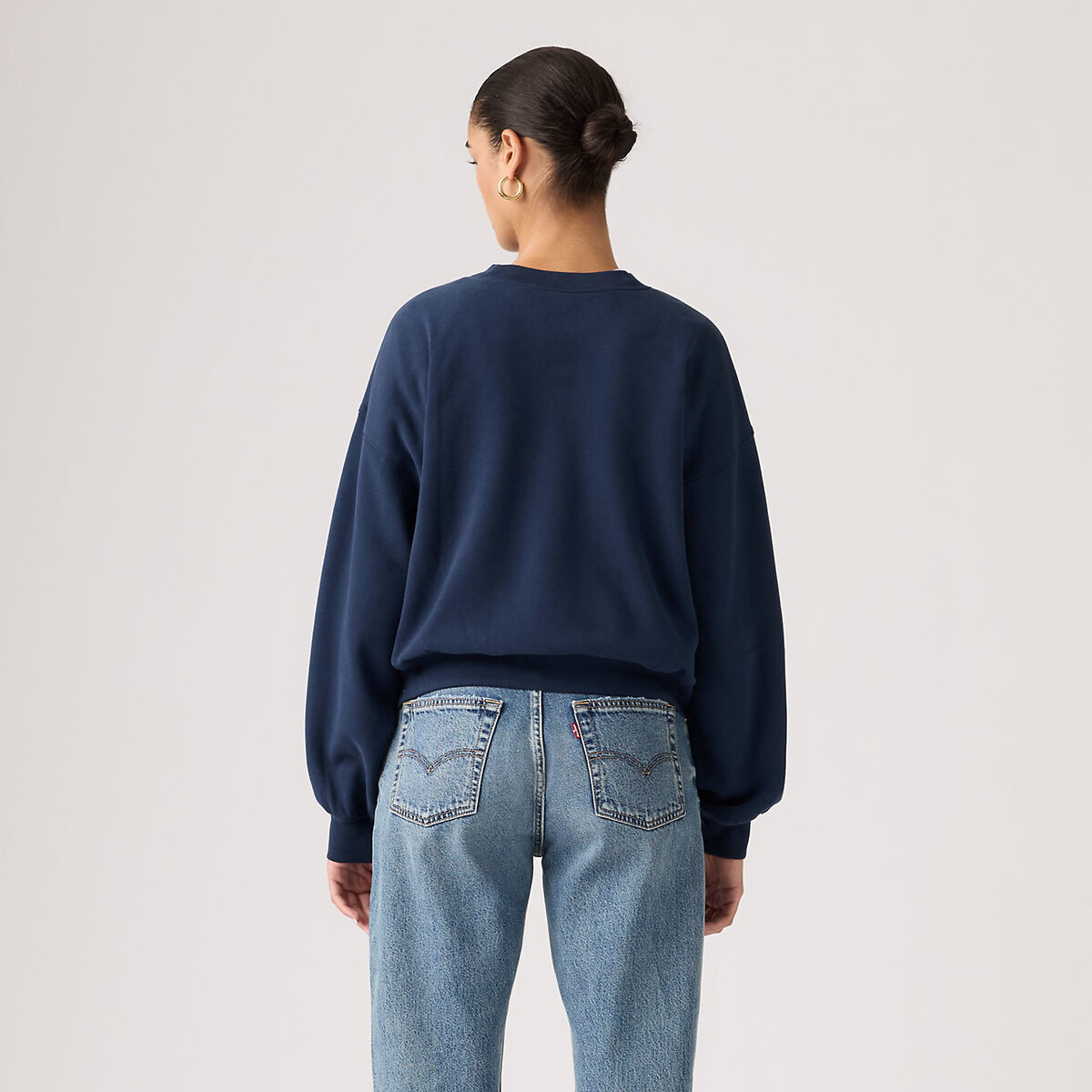 Sweat col rond manches longues logo devant marine, LEVI'S