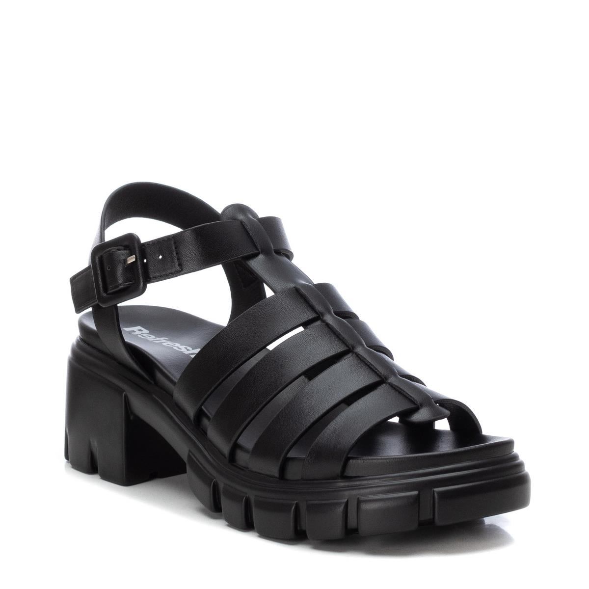 Sandale Talon Décontractée Boucle noir, REFRESH