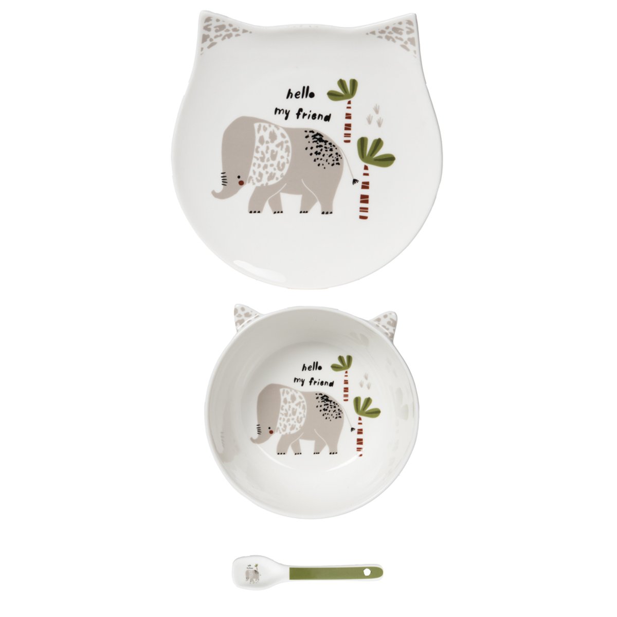Service enfant 3 pièces Éléphant blanc, TABLE PASSION