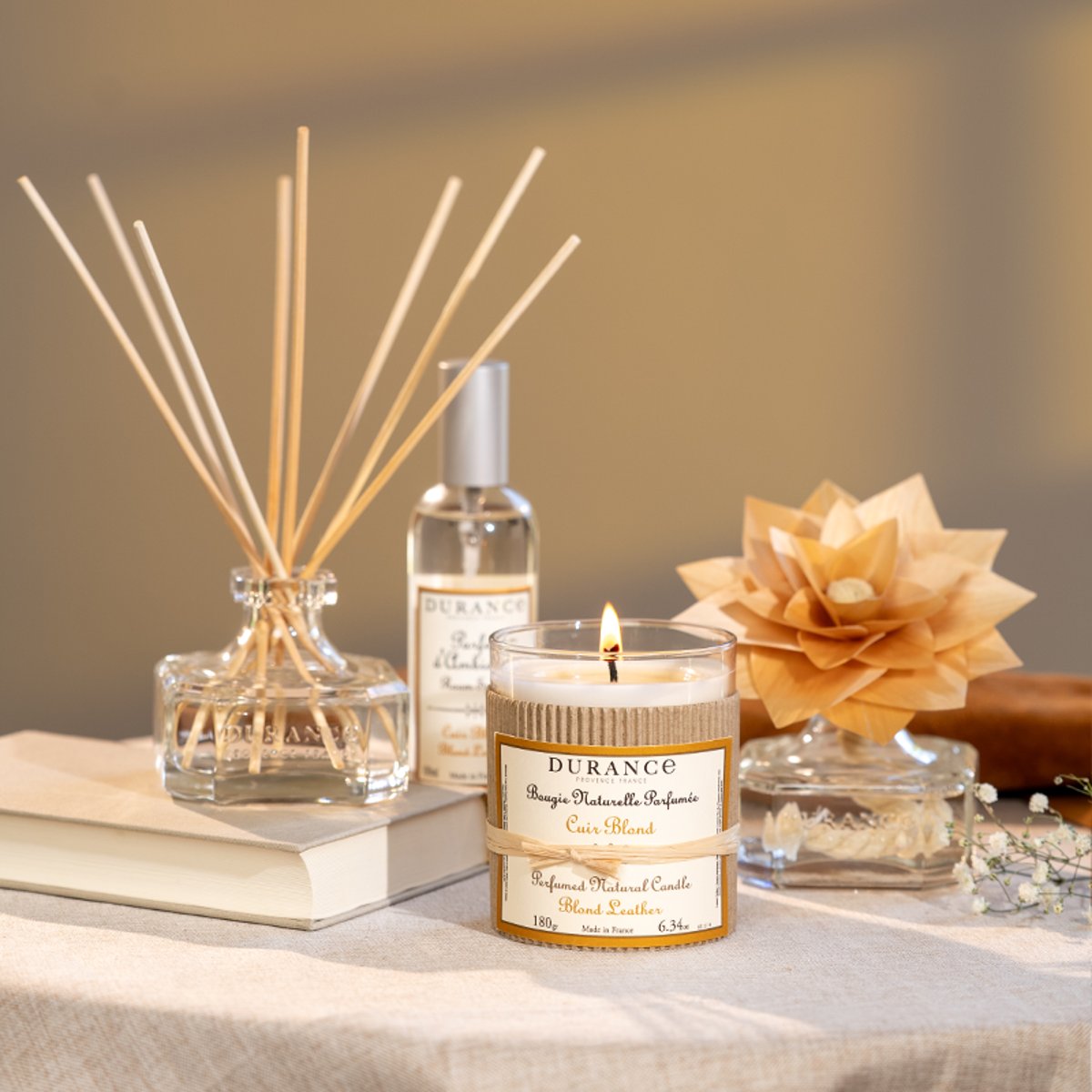 Recharge diffuseur de parfum CUIR BLOND couleur unique, DURANCE