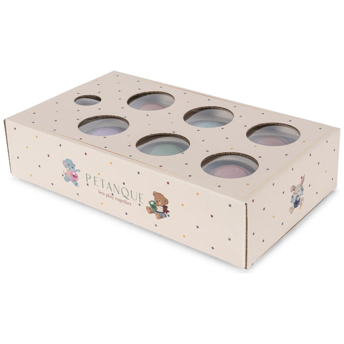 Jeu de pétanque multicolore, KONGES SLOJD