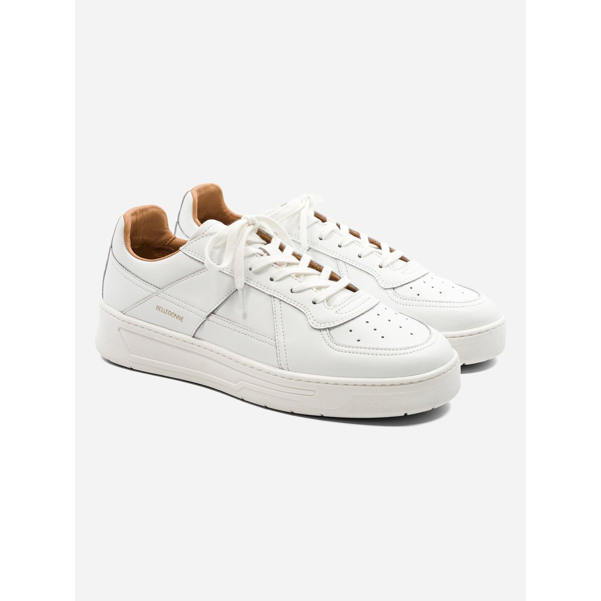 Basket cuir B8 blanc, BELLEDONNE