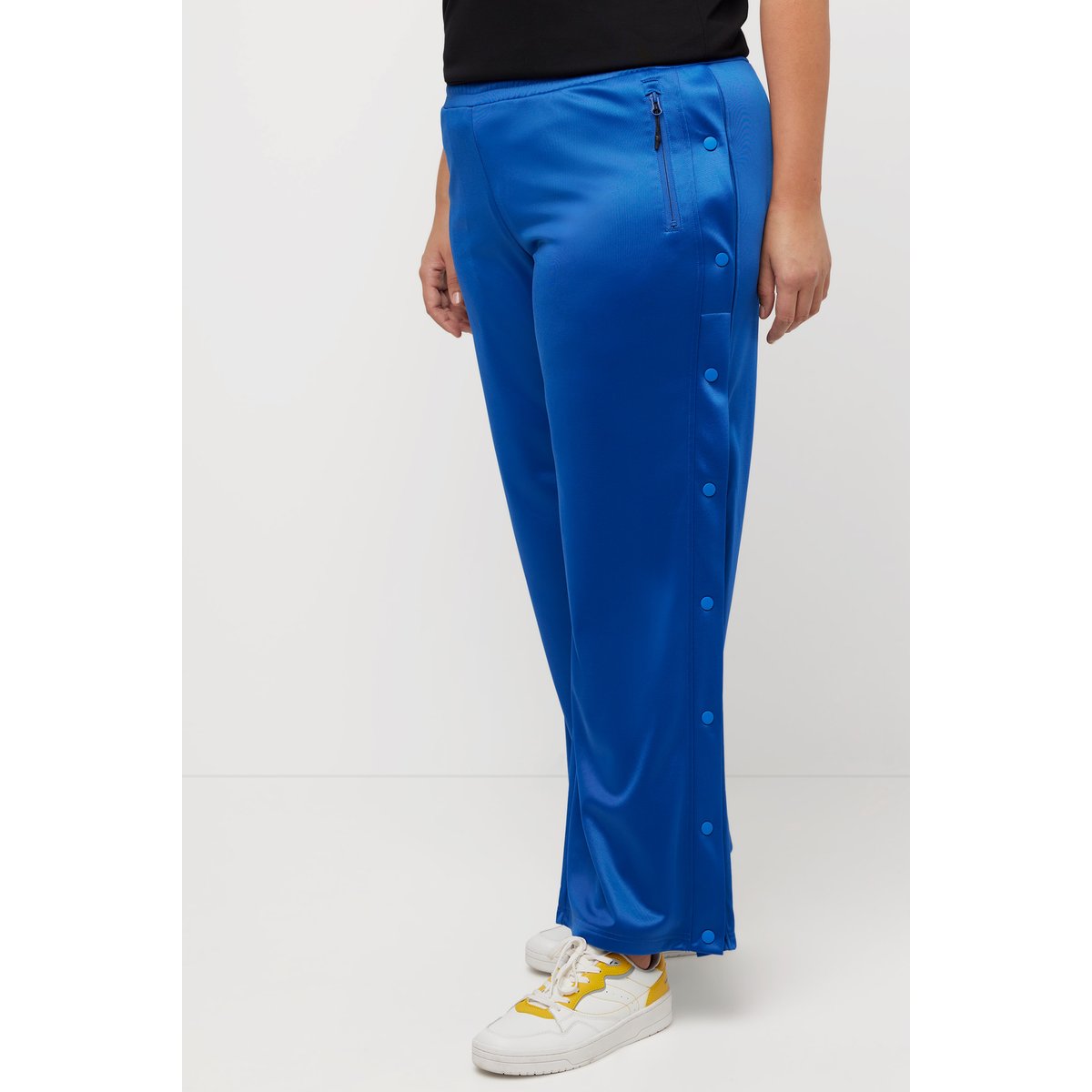 Pantalon de jogging, boutons, jambes larges bleu roi, ULLA POPKEN