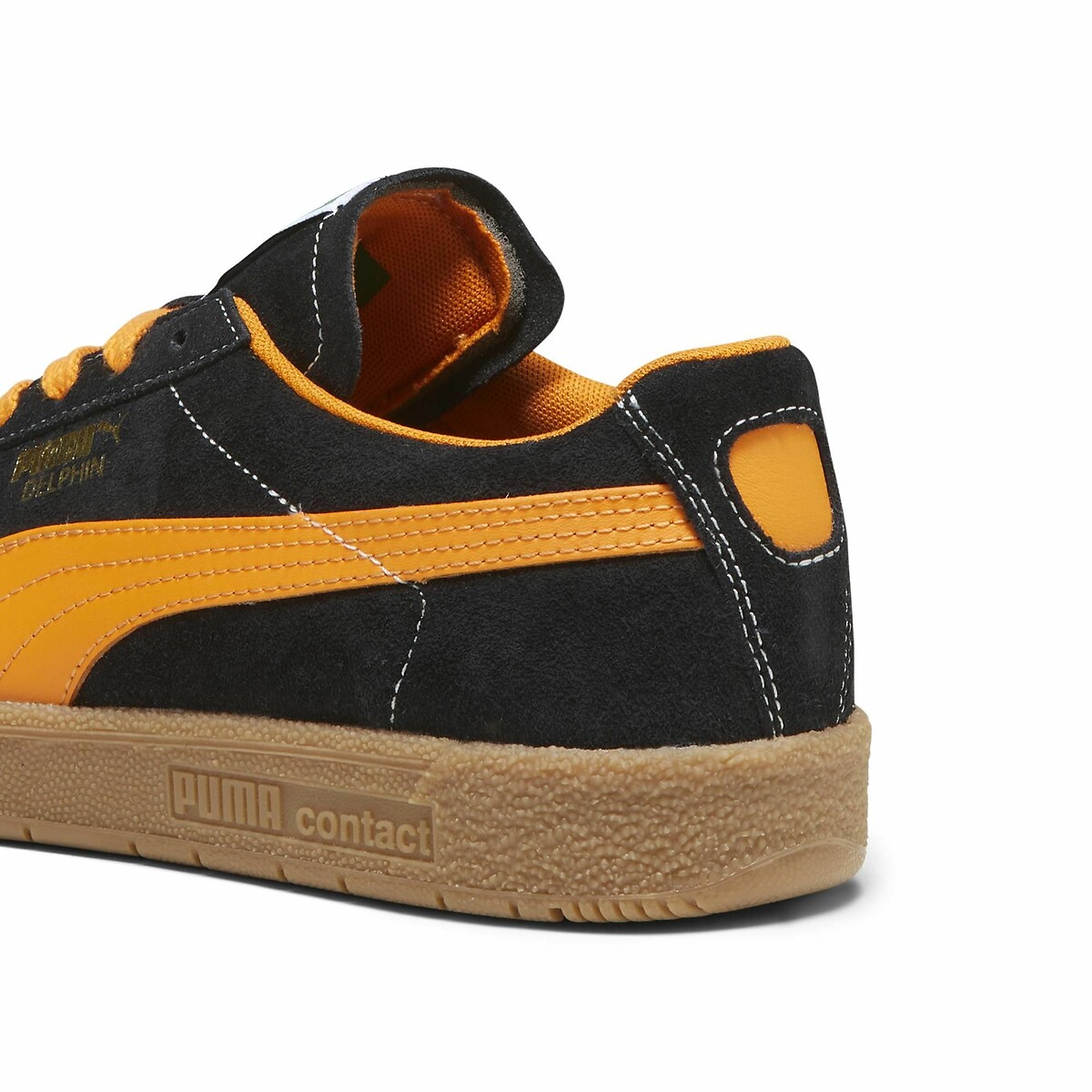 Baskets cuir Delphin noir/orange, PUMA