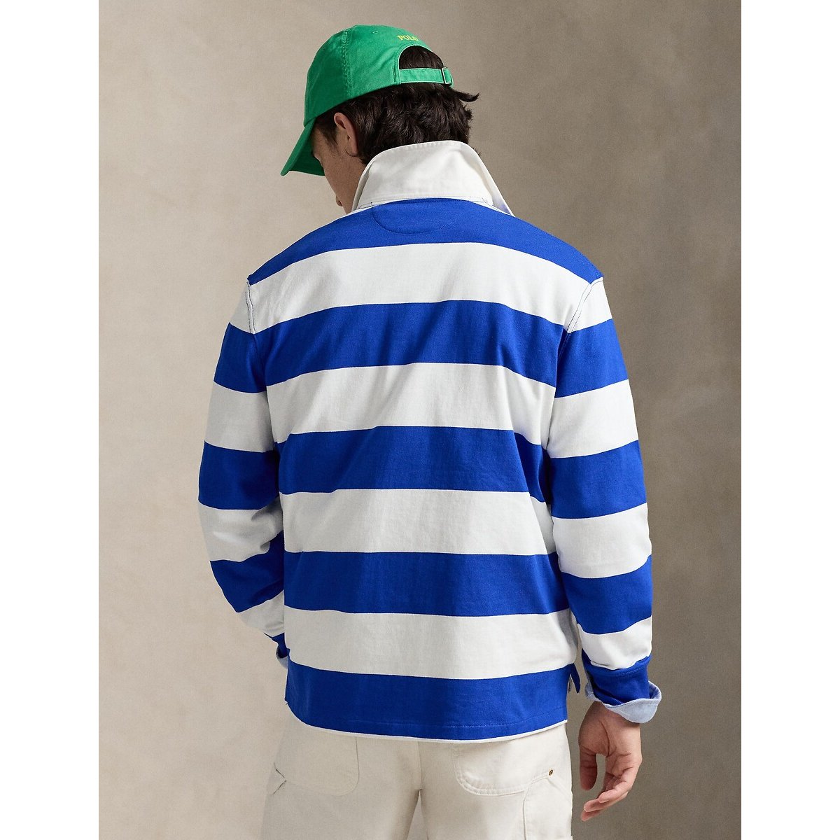 Iconische rugbypolo blauw/wit, POLO RALPH LAUREN