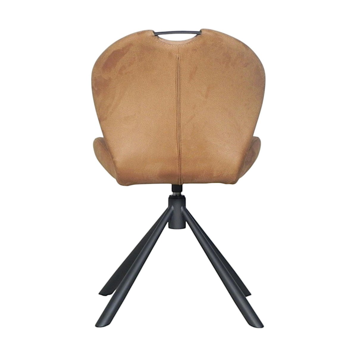 Chaise pivotante caramel avec dossier courbe, (lot de 2) LOMBARDIE marron, PIER IMPORT