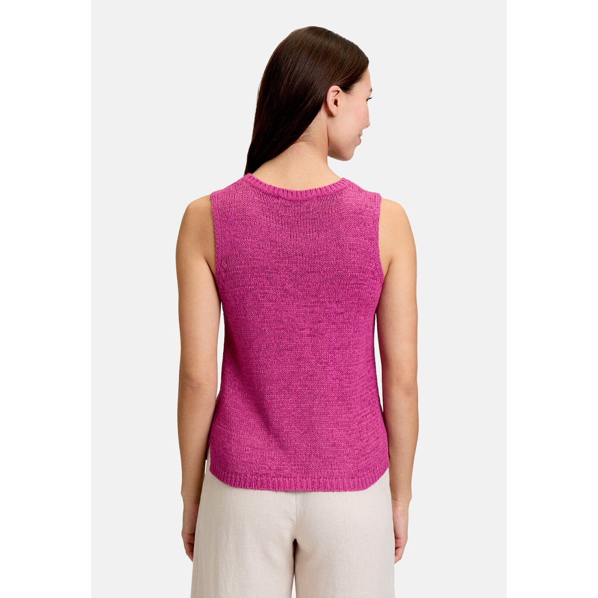 Top en maille à encolure ronde magenta haze, CARTOON