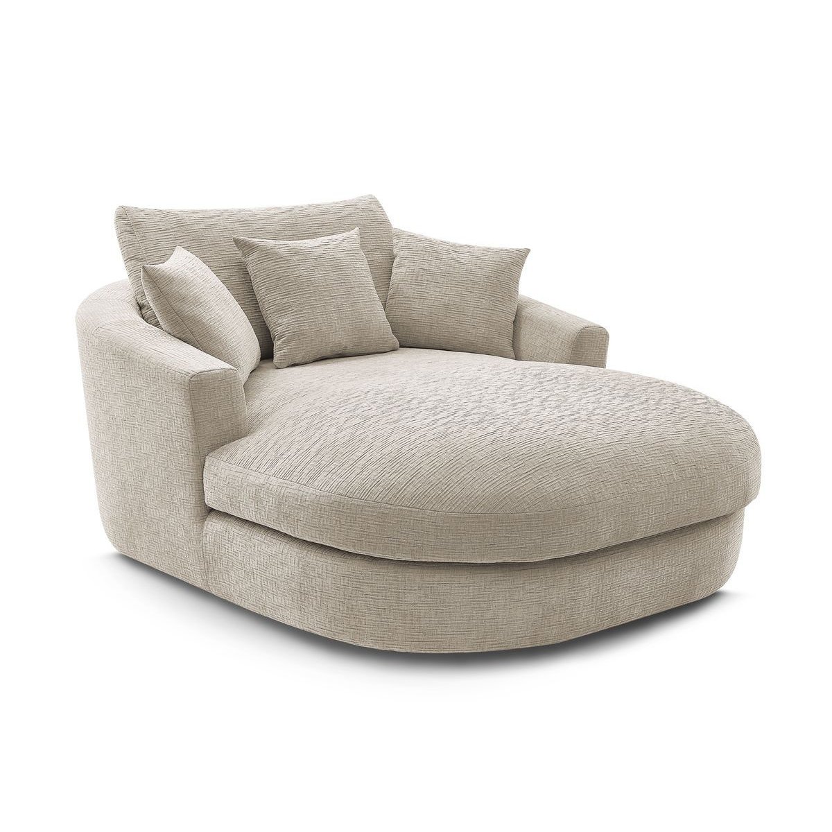 Méridienne 1 place(s) en tissu texturé, BELEM beige, BOBOCHIC