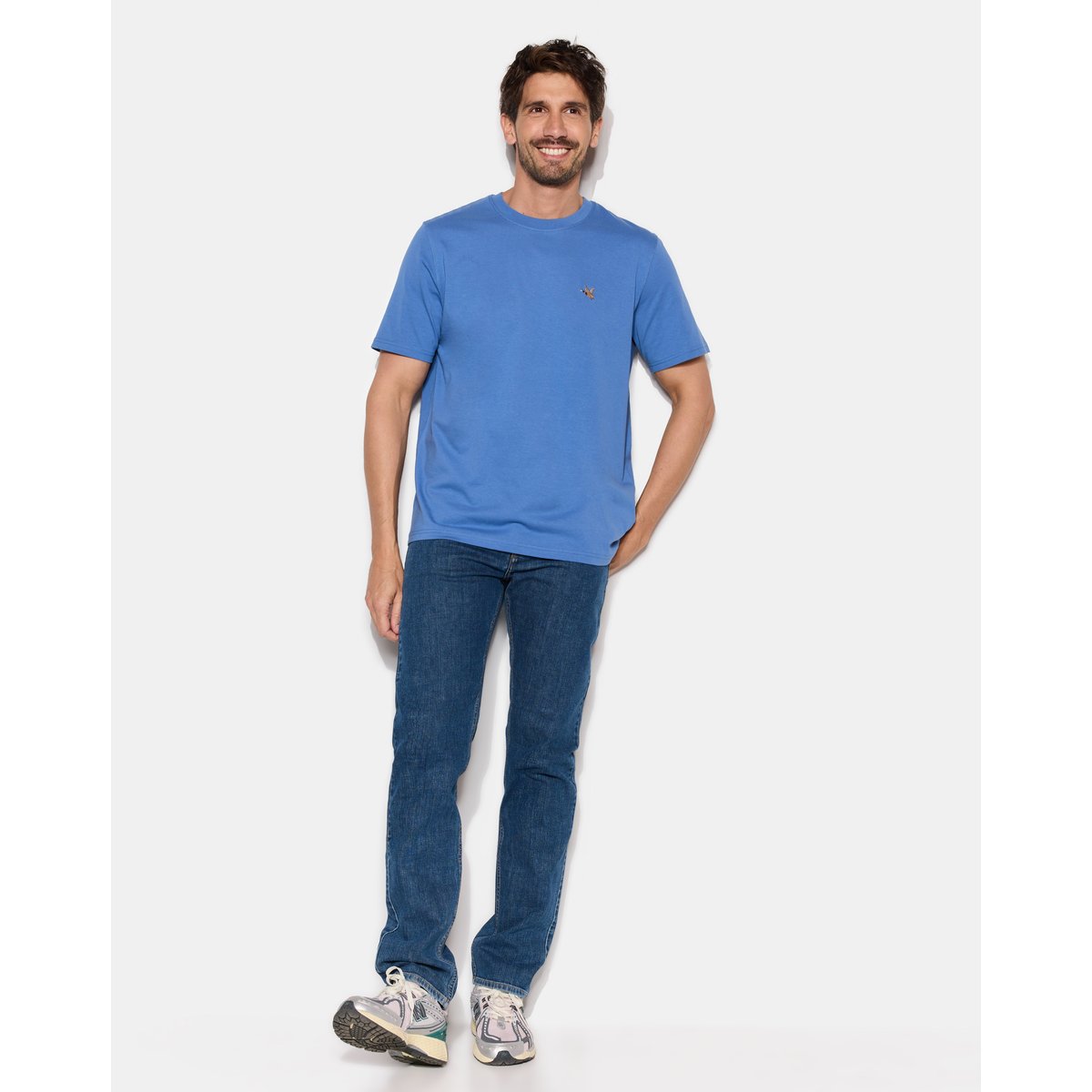 T-Shirt motif devant; brodé T-TOGS bleu, CHEVIGNON