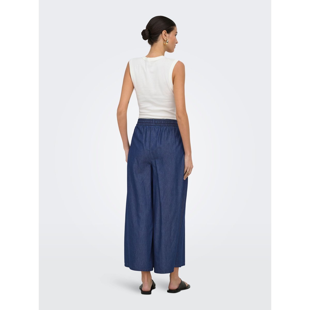 Jean À Jambe Large dark blue denim, ONLY
