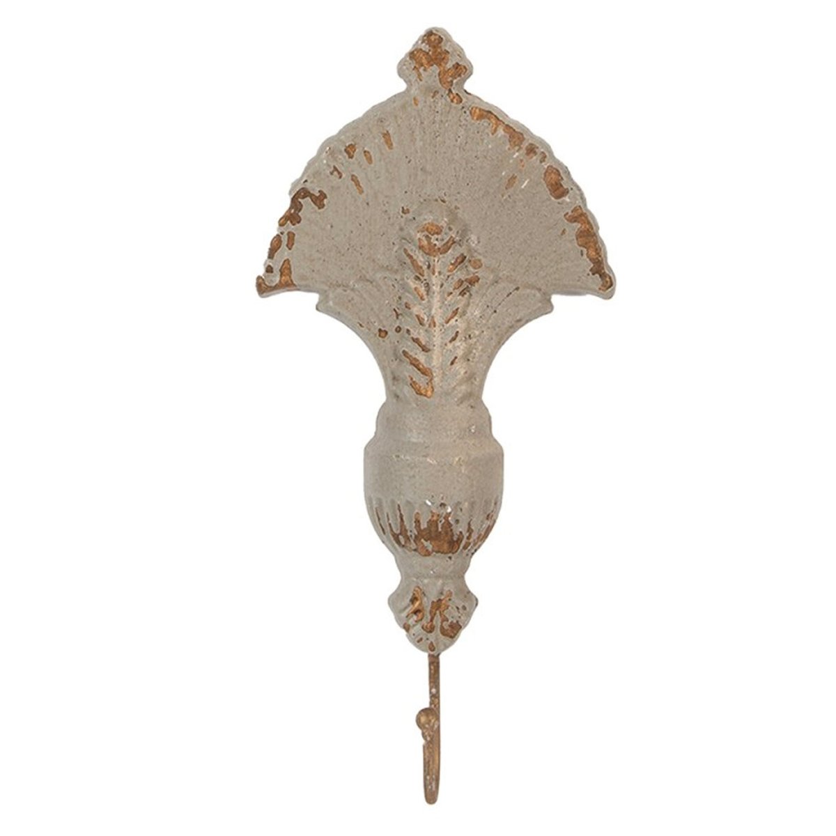 Patère crochet métal beige et doré 16x4x33cm beige, WADIGA